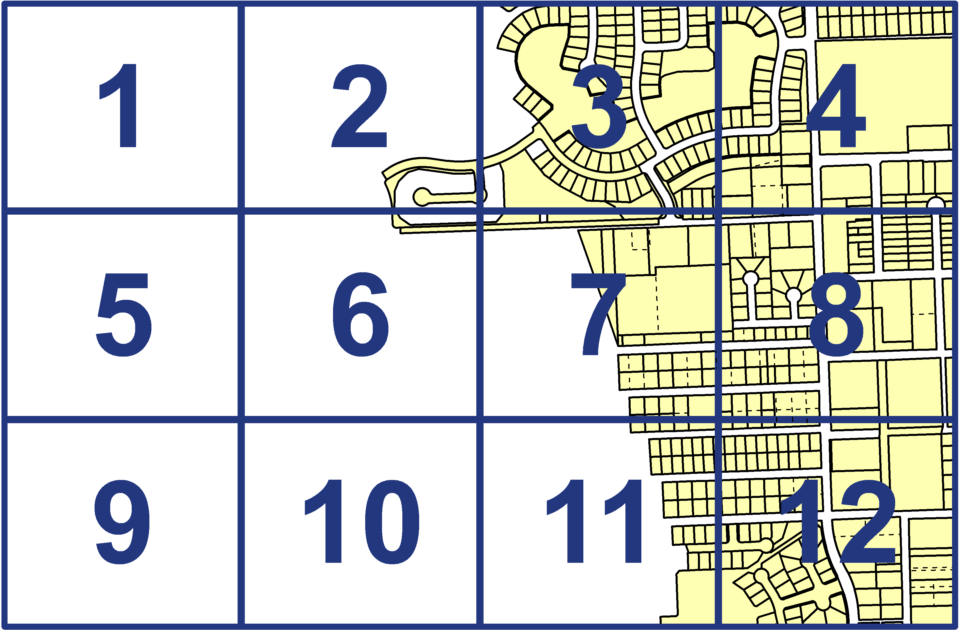 quarter facet map