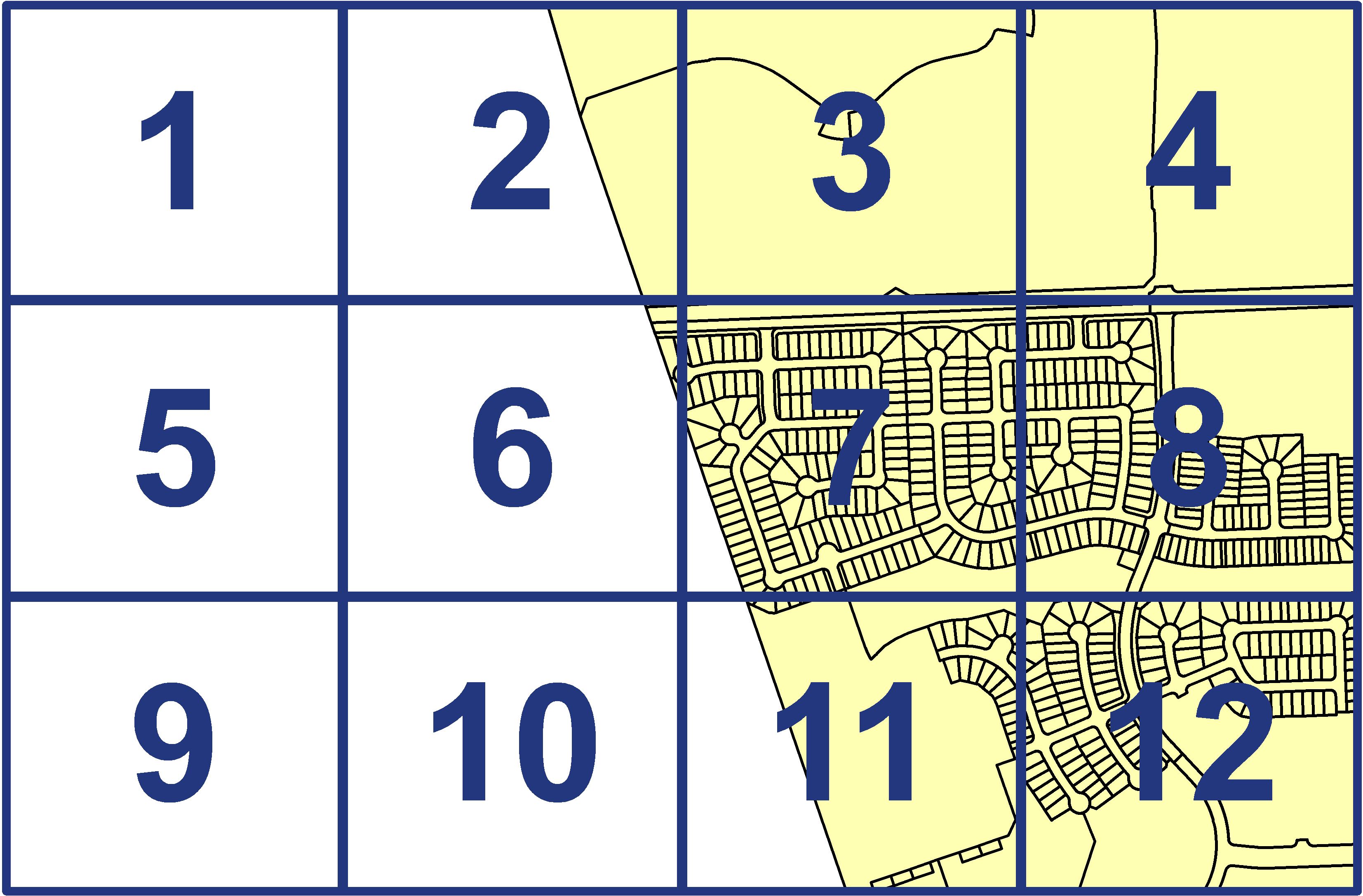 quarter facet map