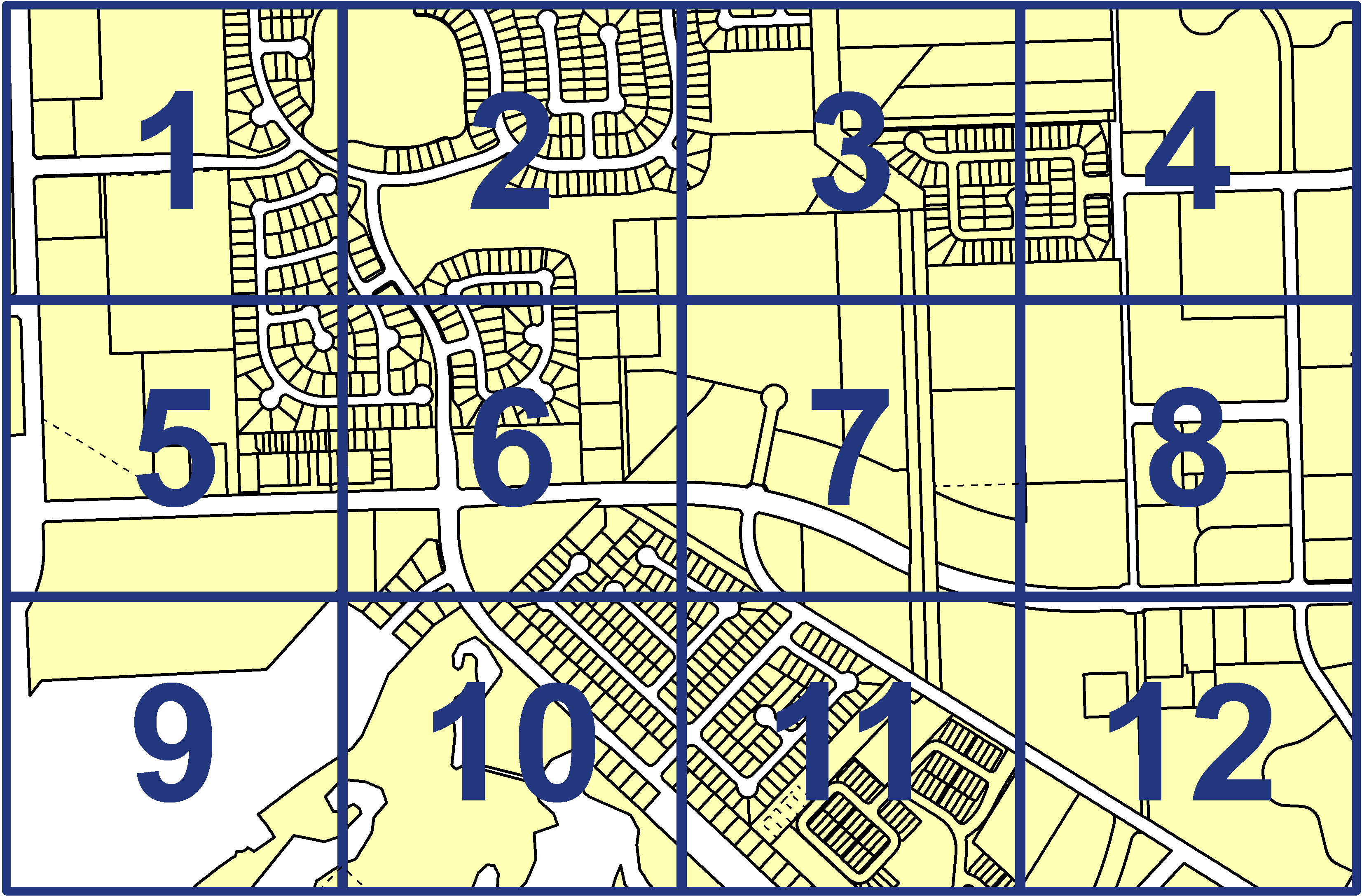 quarter facet map