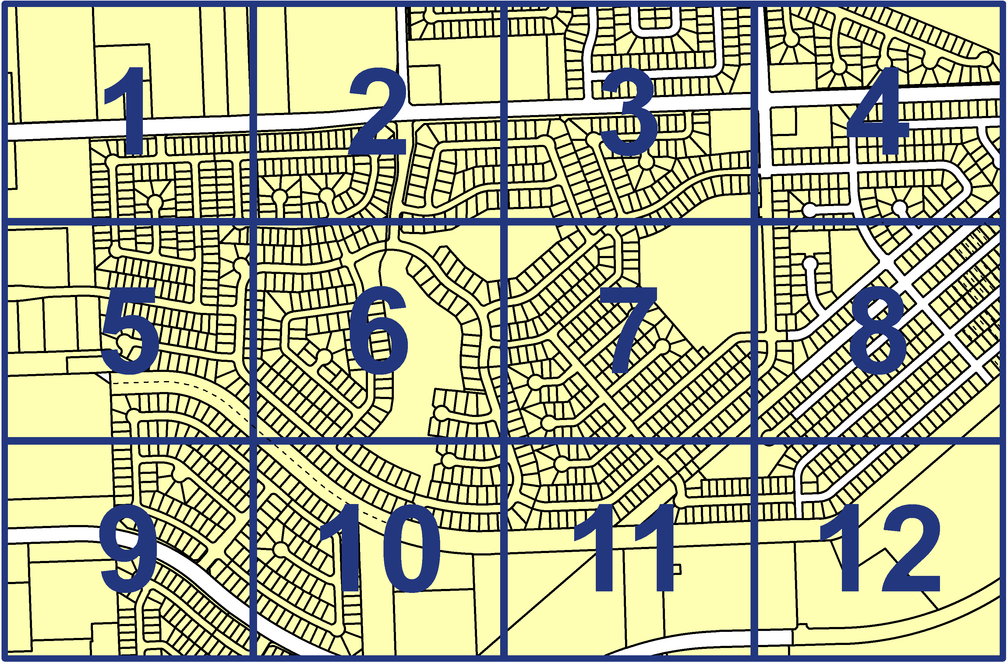 quarter facet map