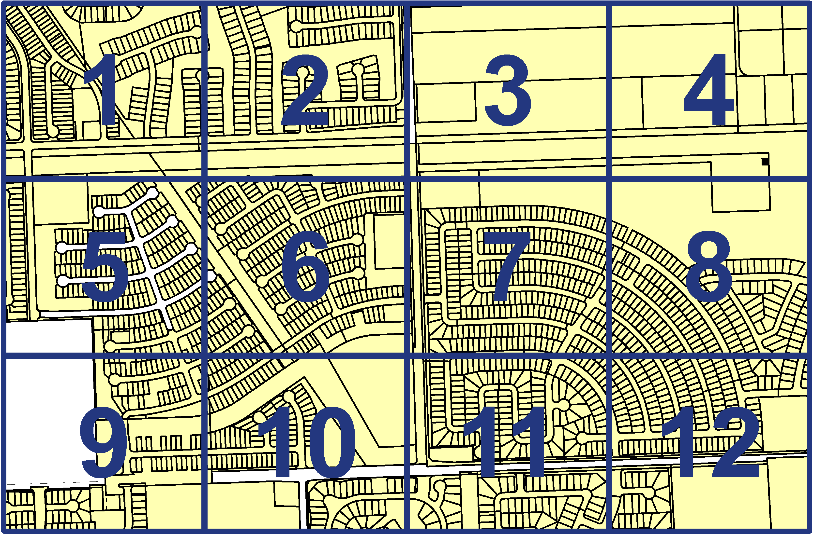 quarter facet map