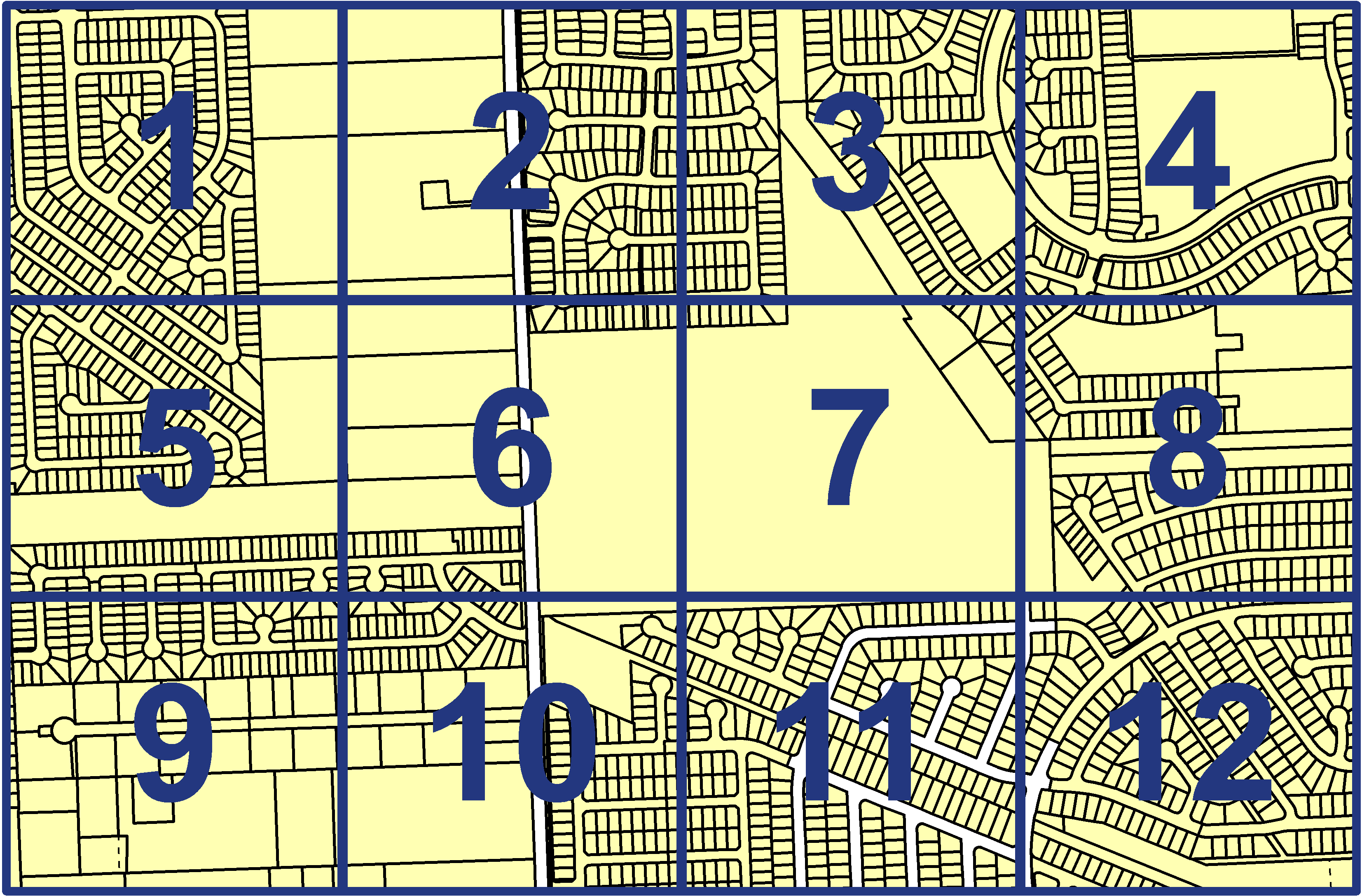 quarter facet map