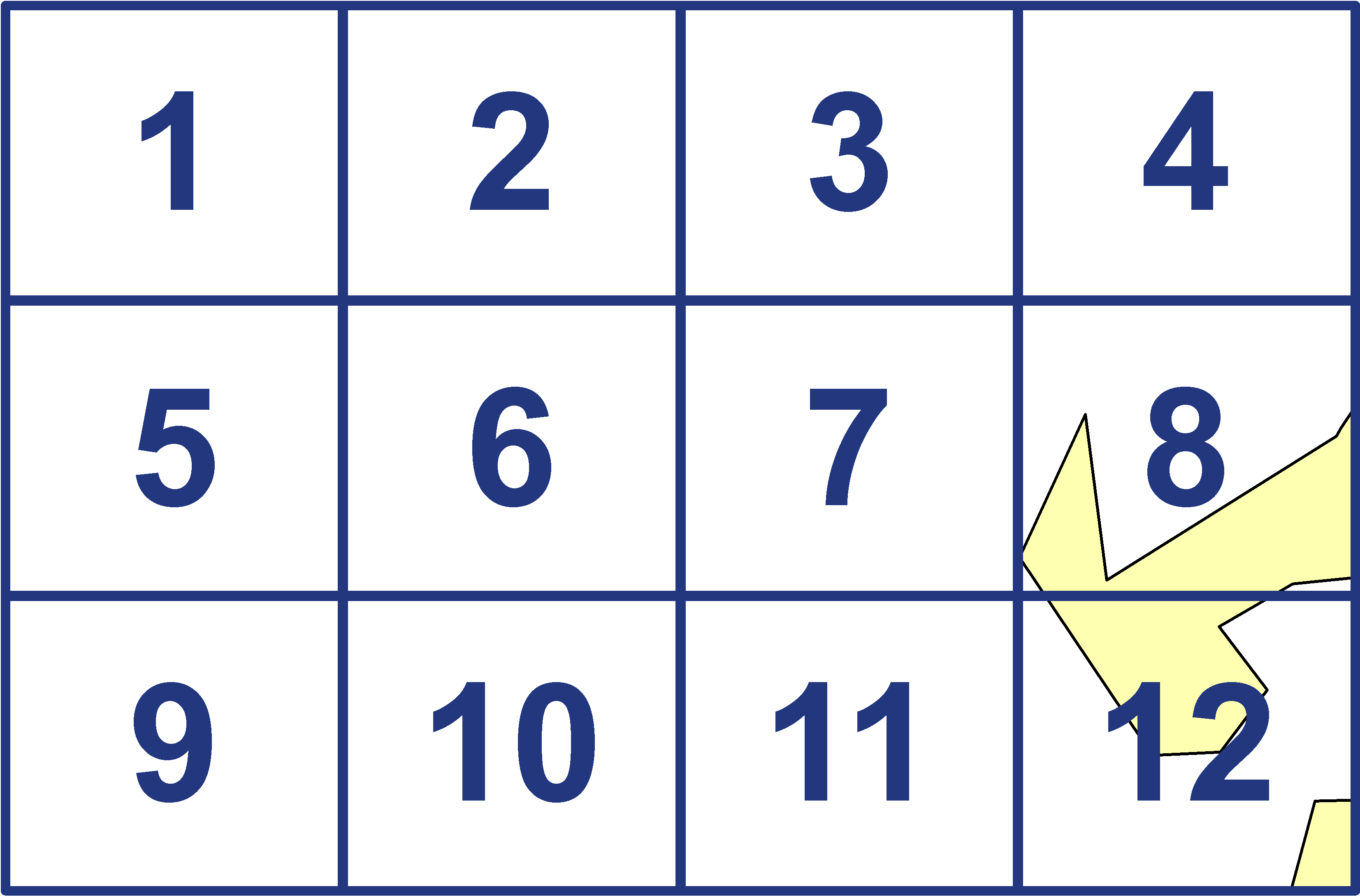 quarter facet map