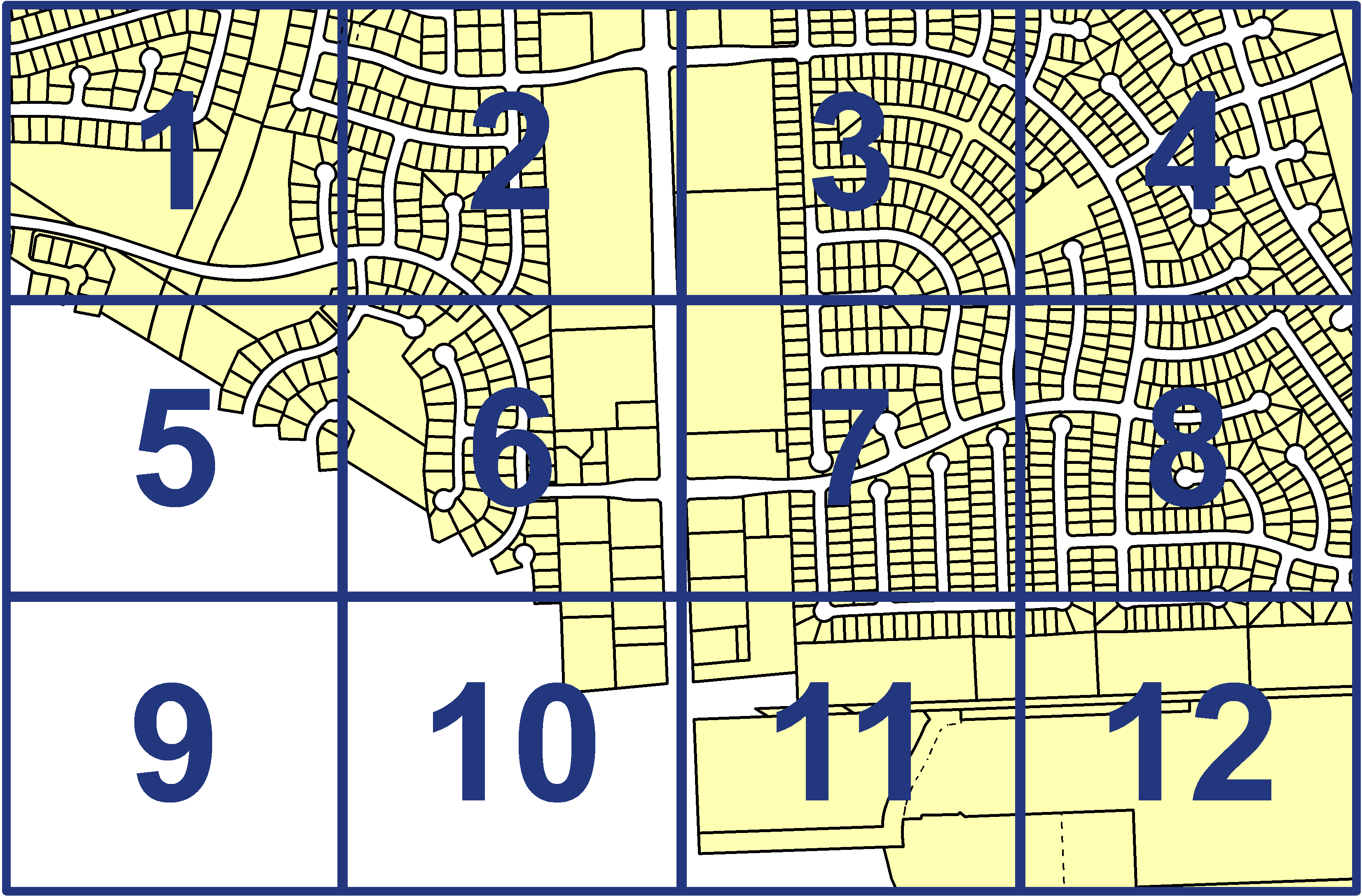 quarter facet map