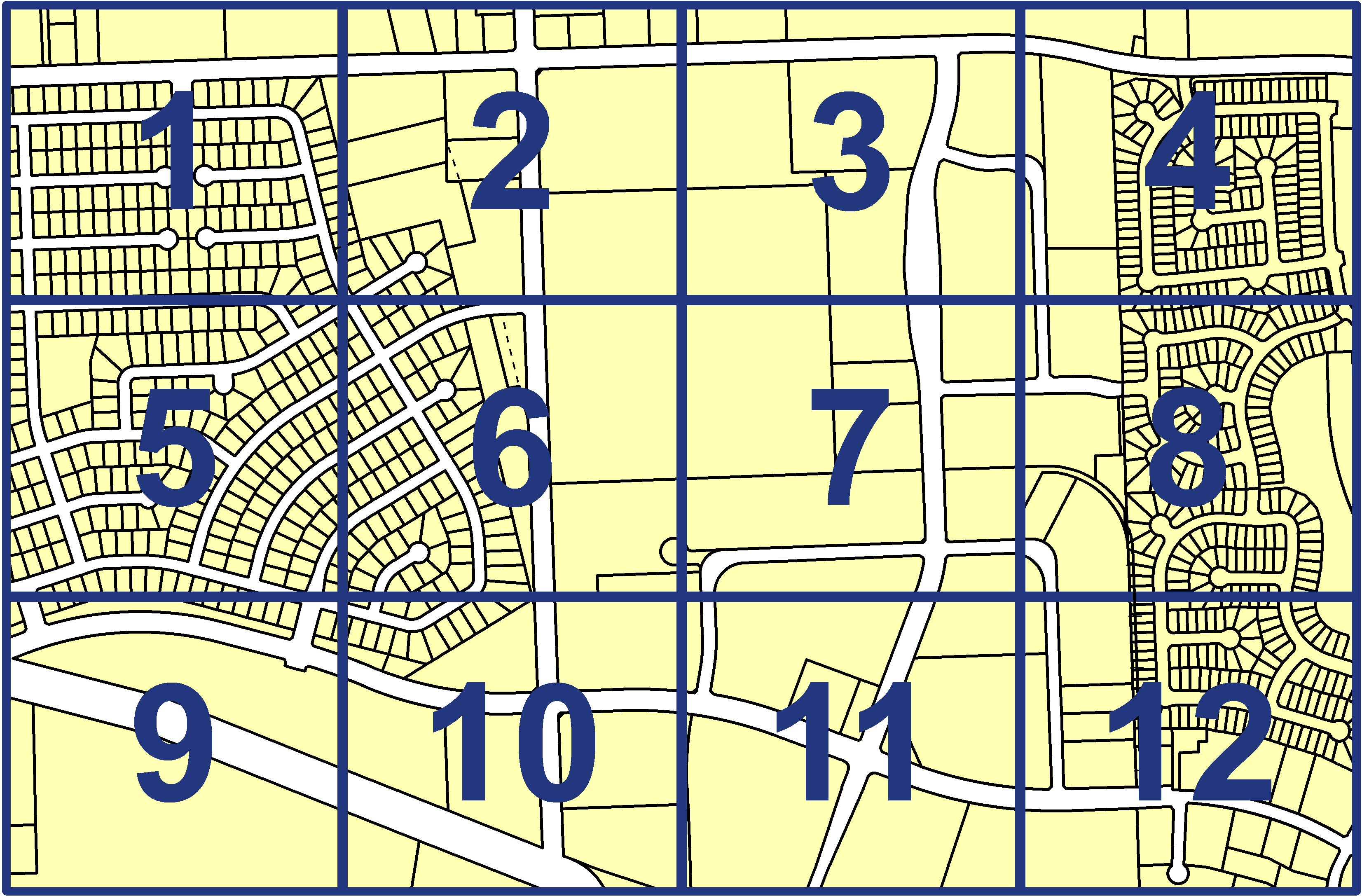 quarter facet map