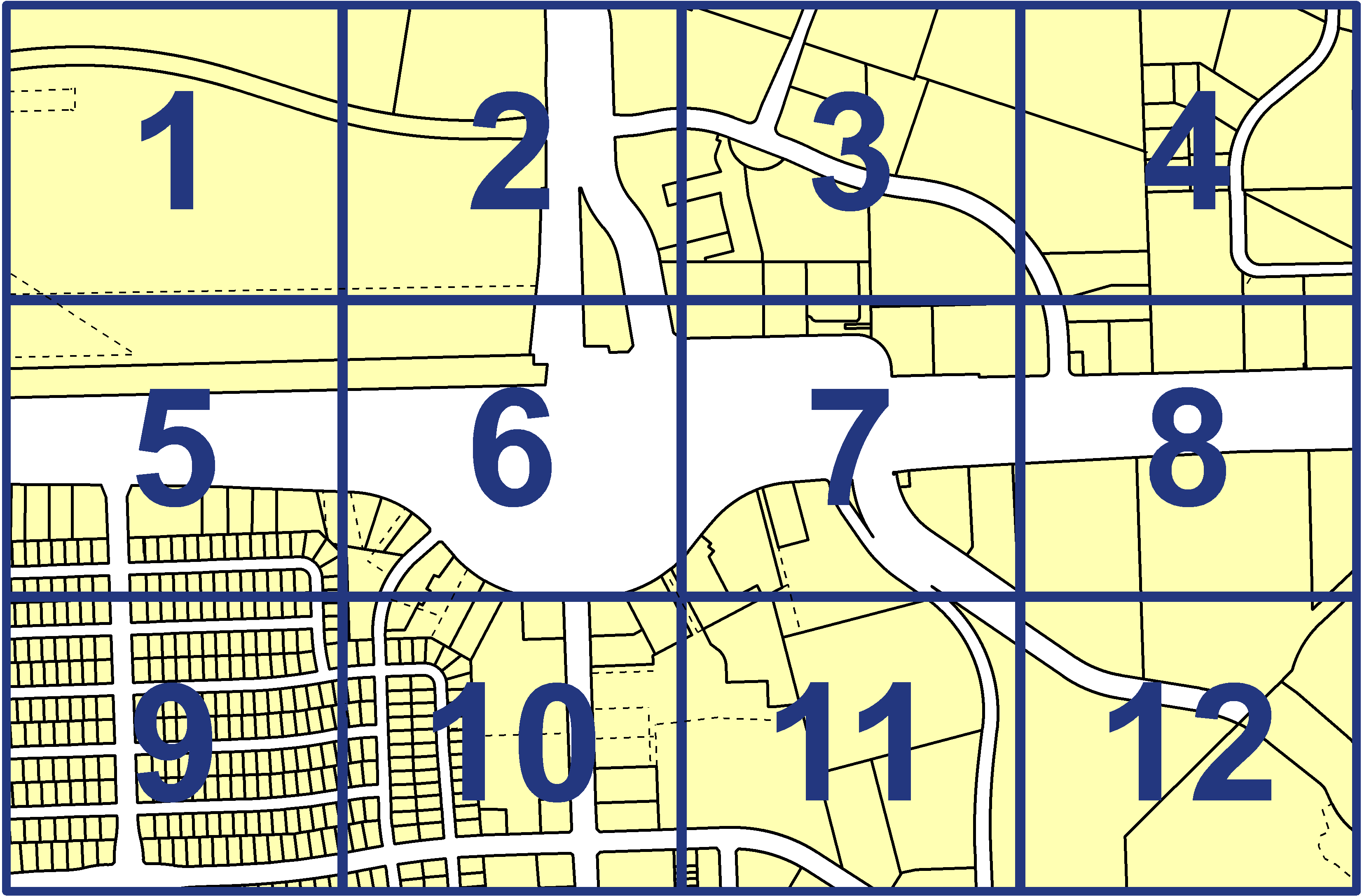 quarter facet map