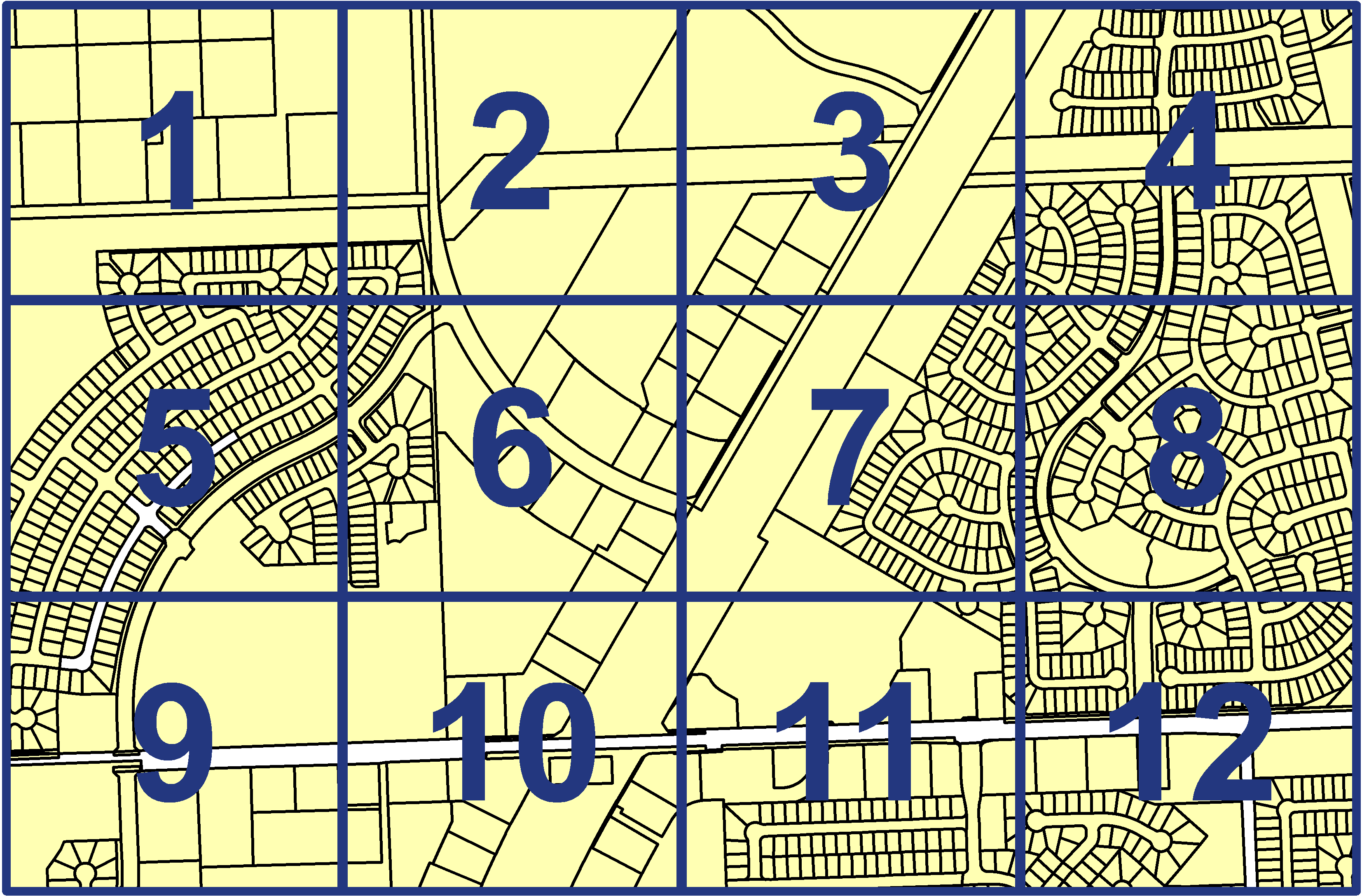 quarter facet map