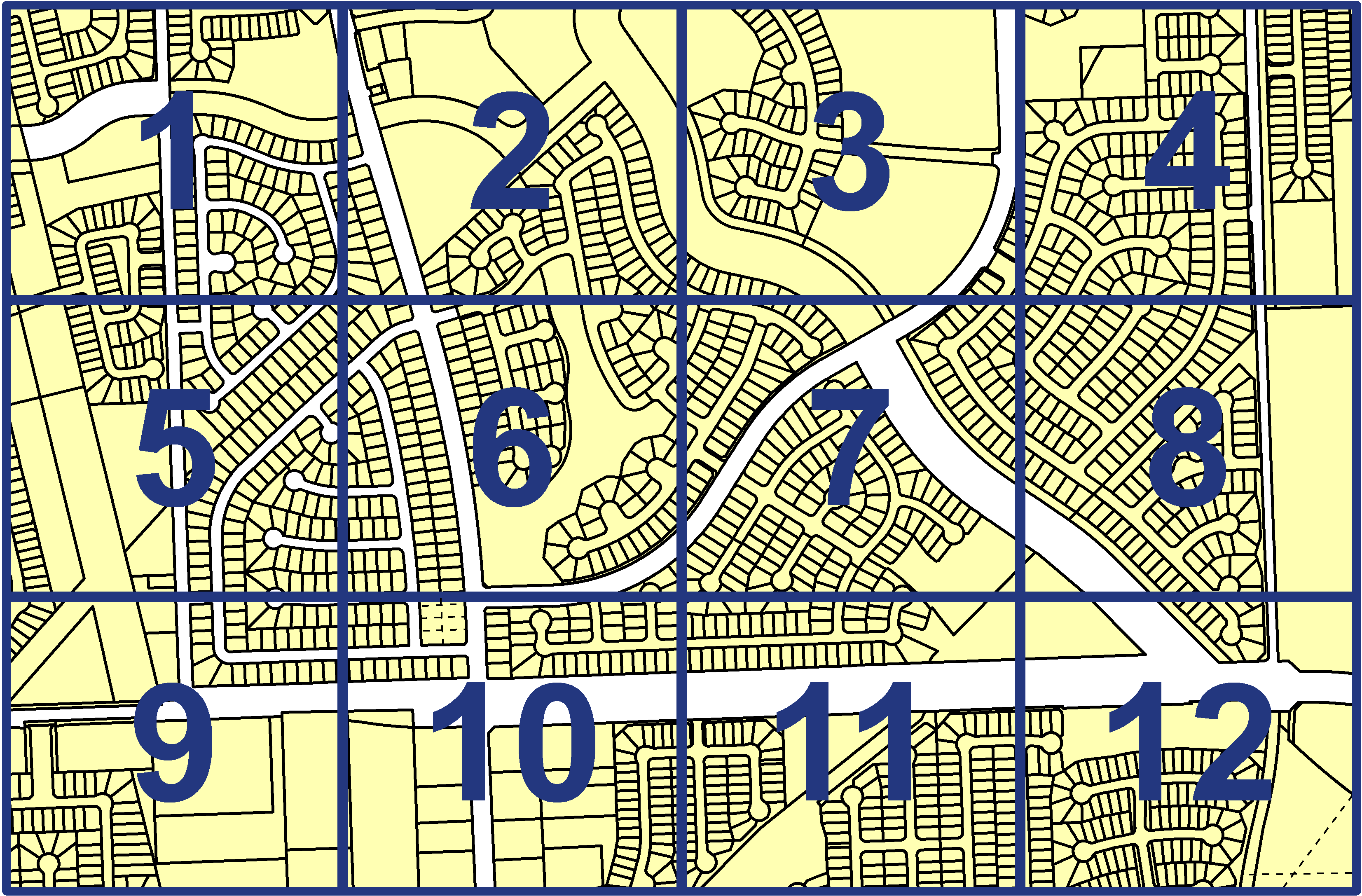 quarter facet map