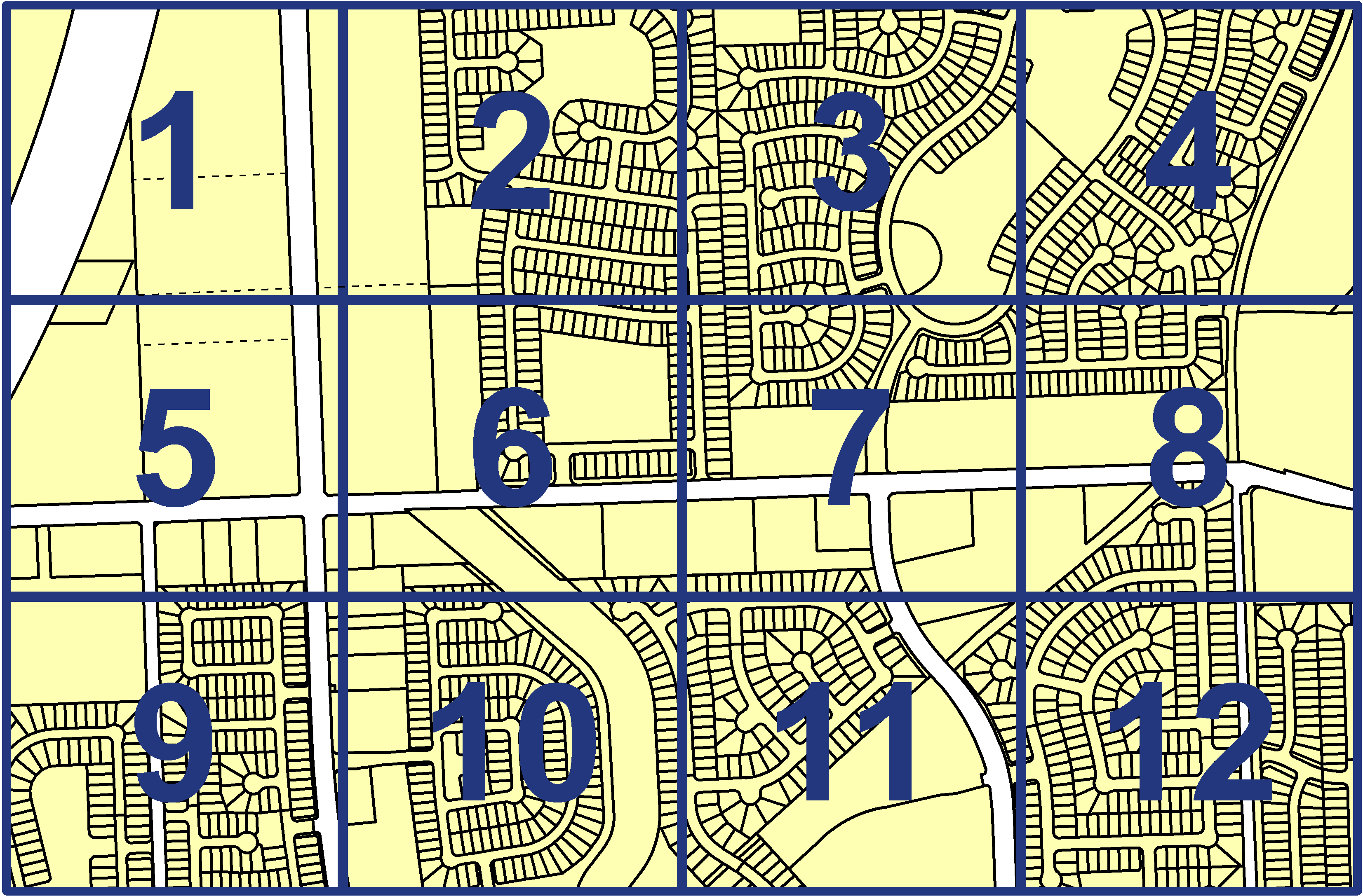 quarter facet map