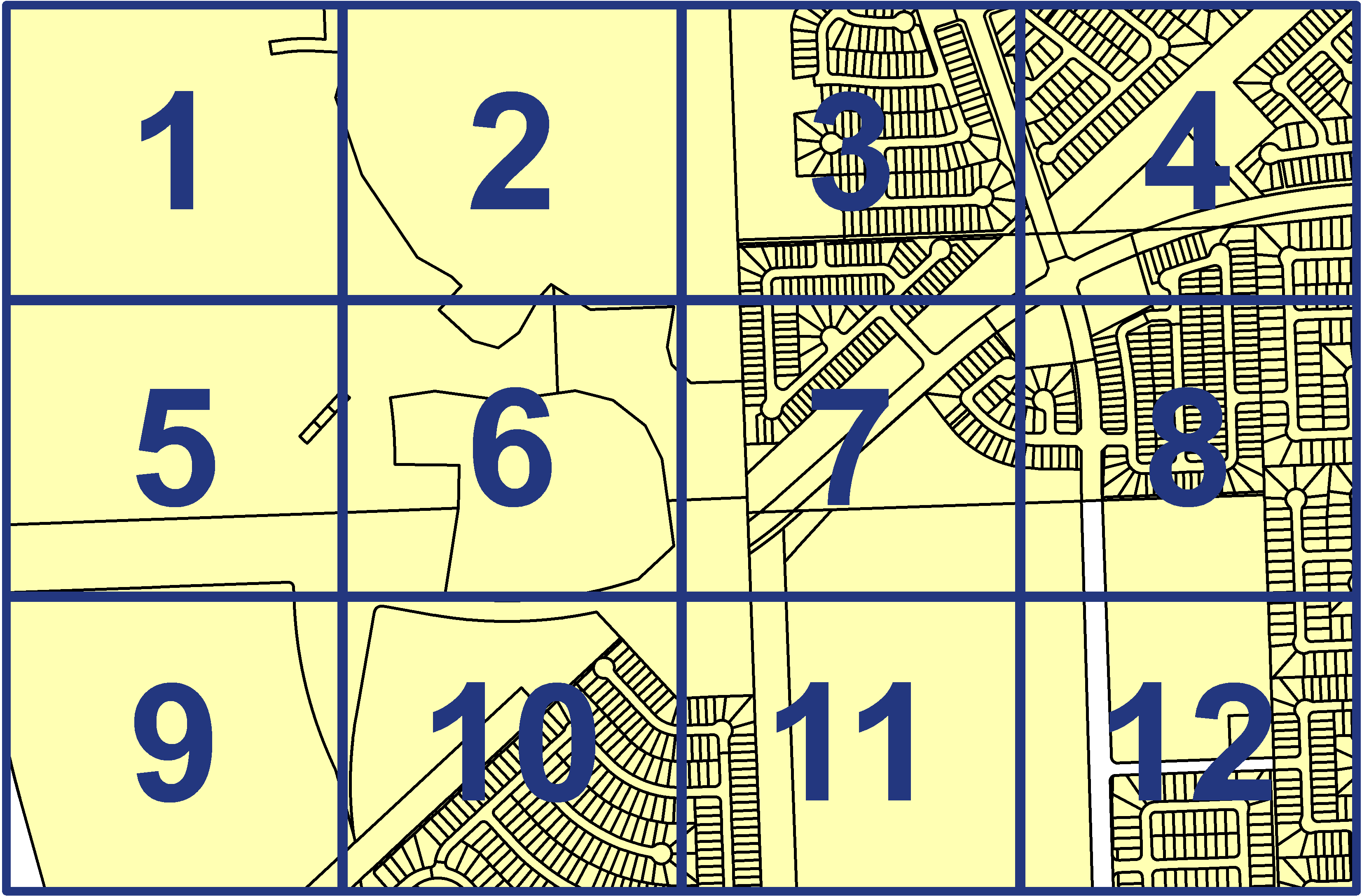 quarter facet map