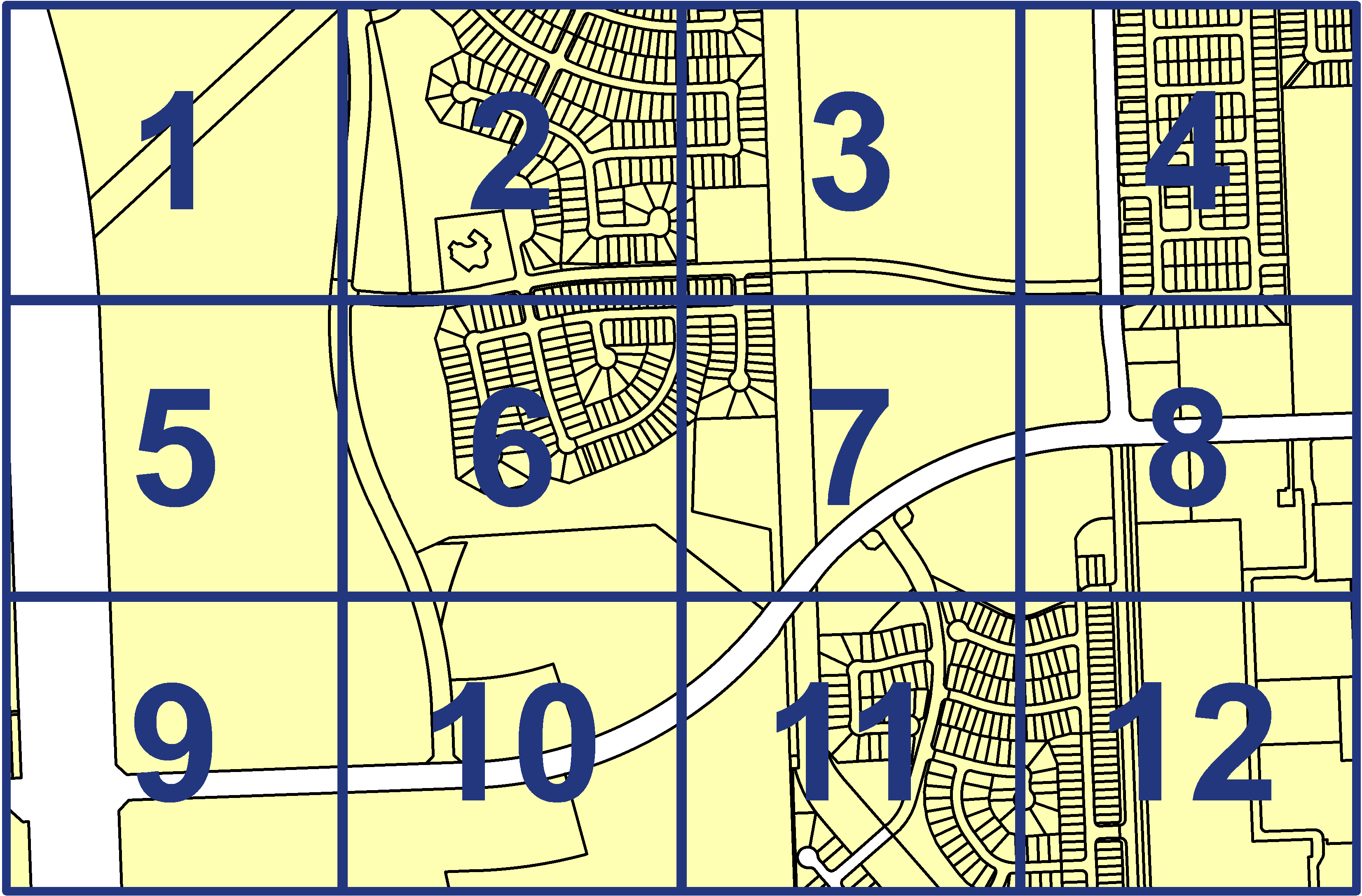 quarter facet map