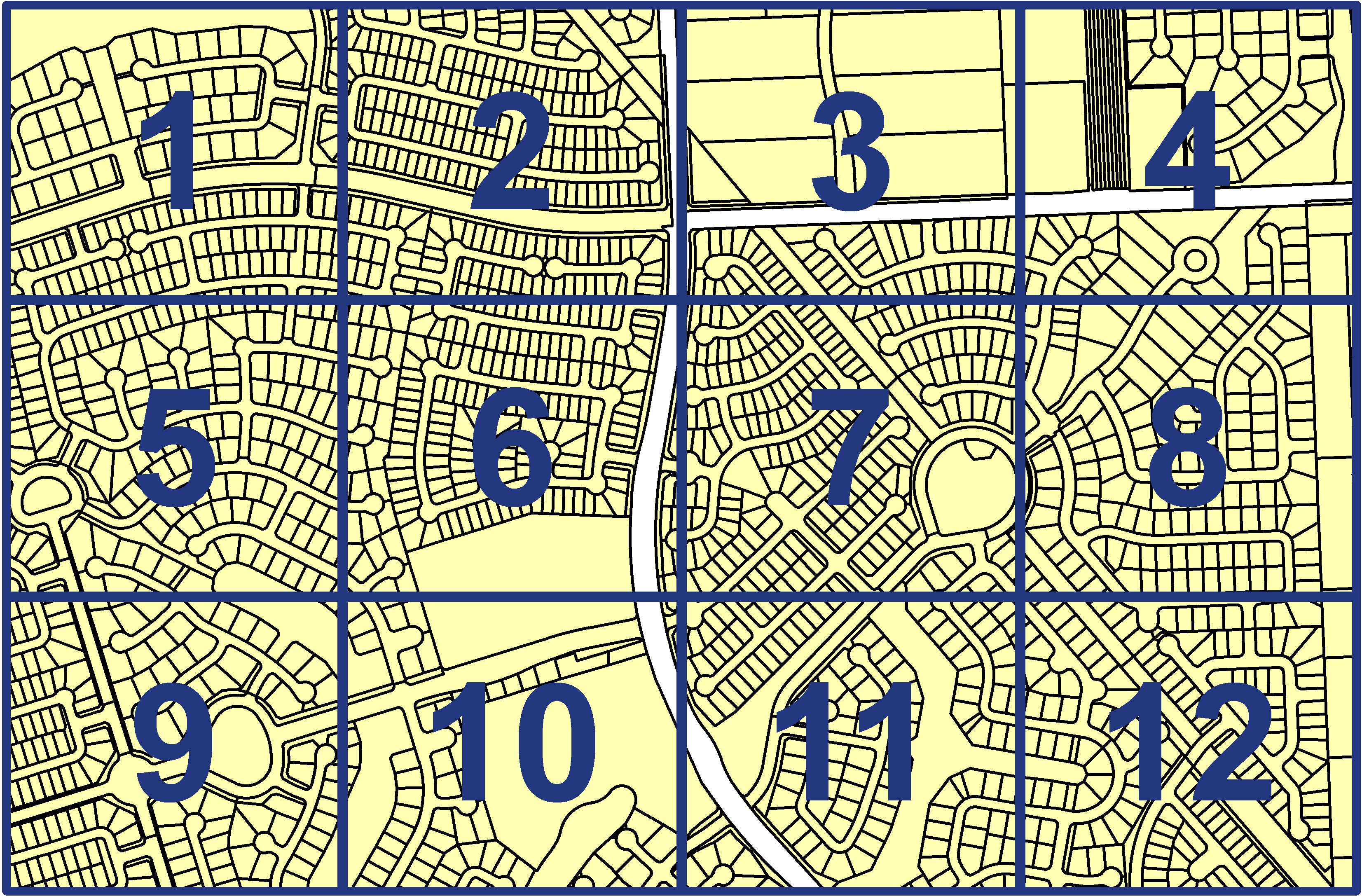 quarter facet map