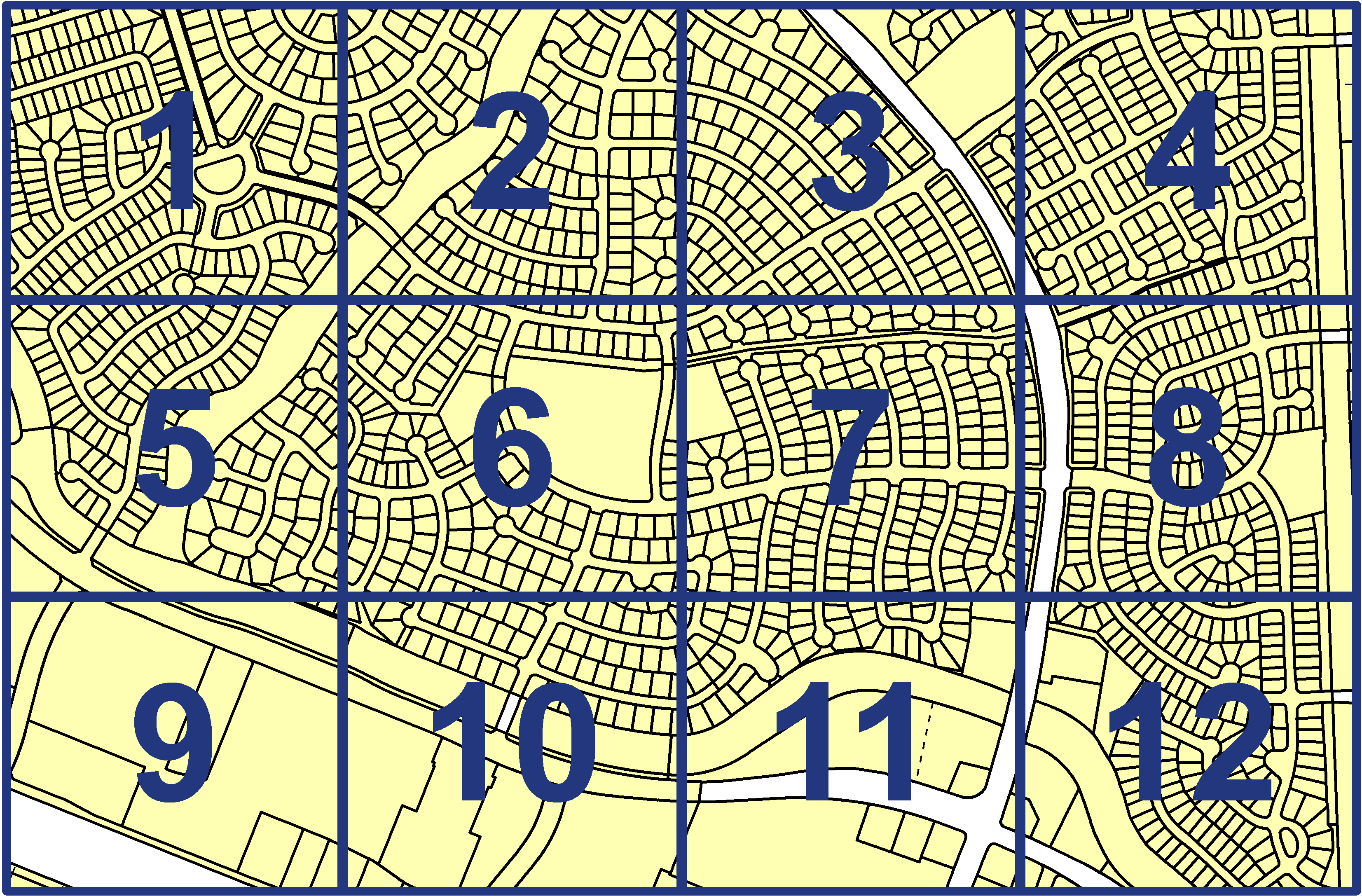 quarter facet map