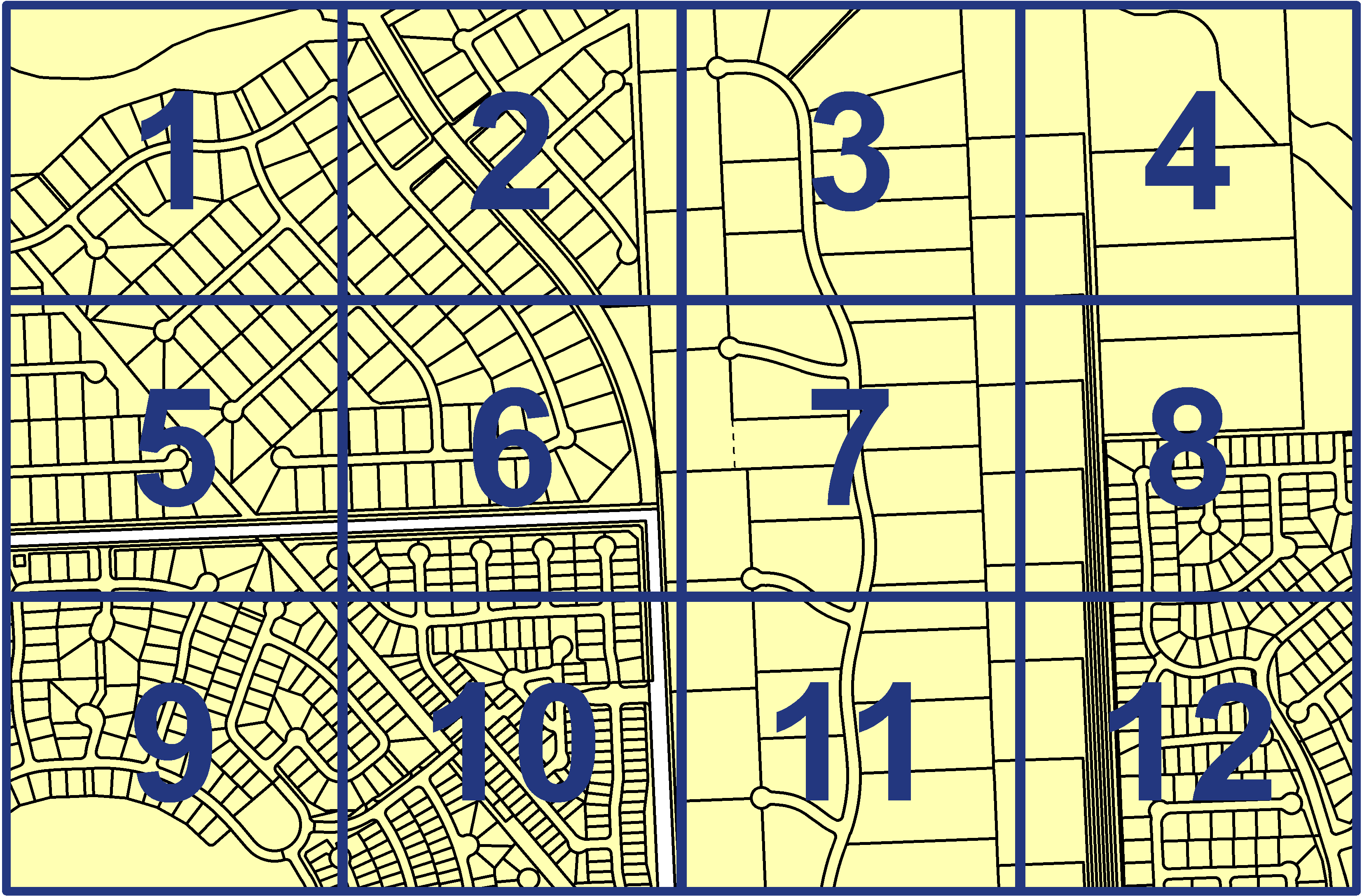 quarter facet map