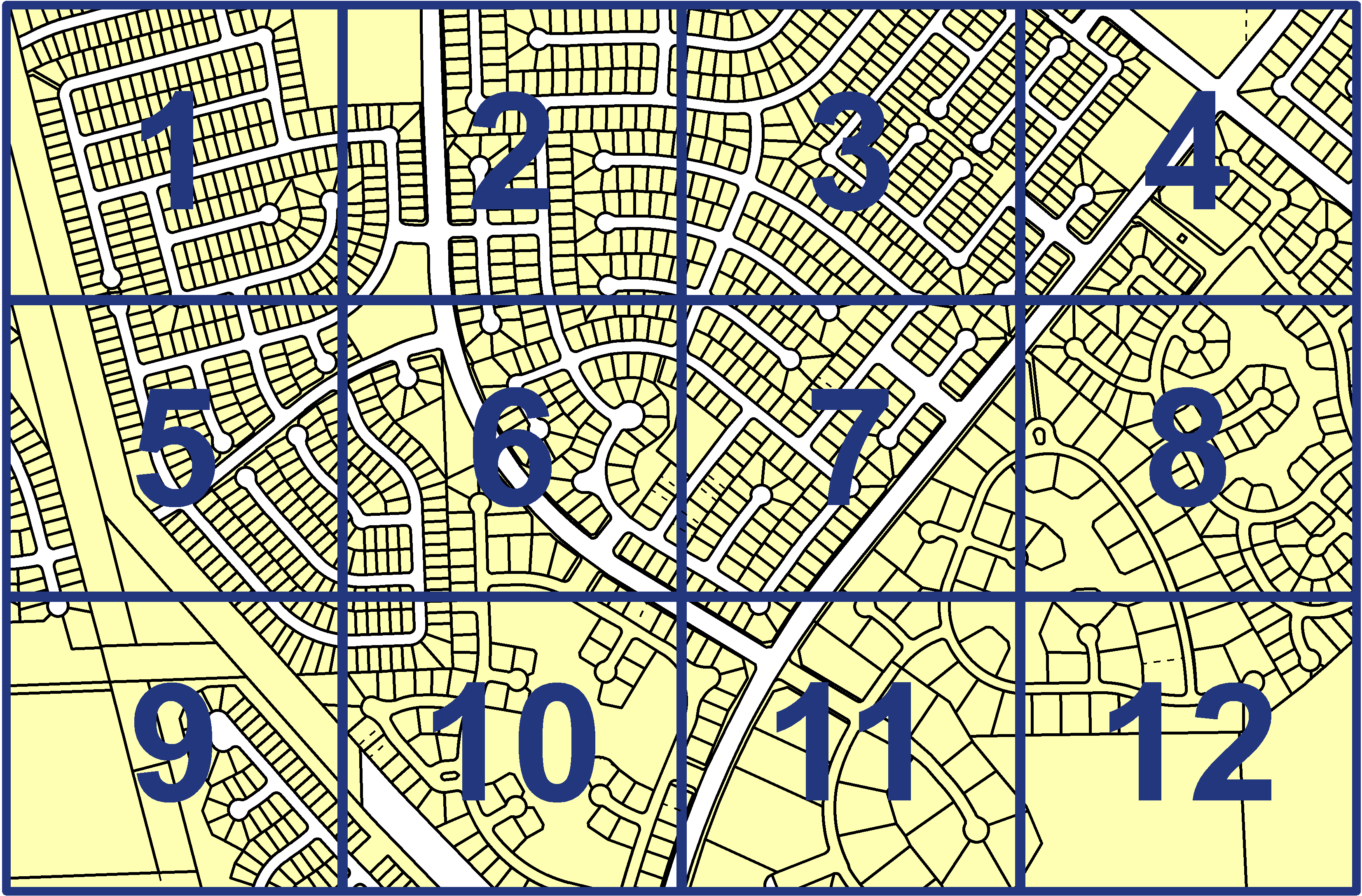 quarter facet map