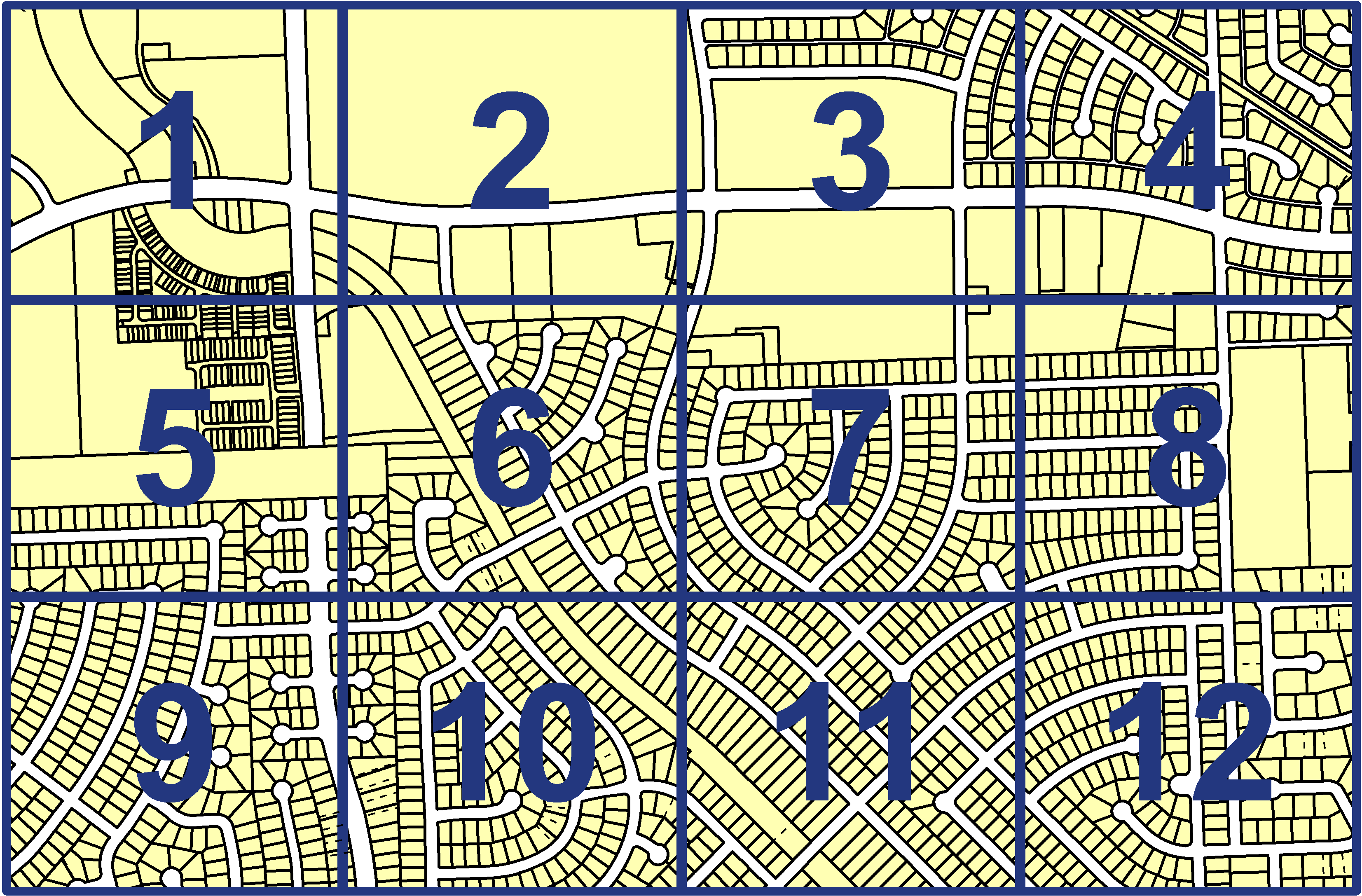 quarter facet map