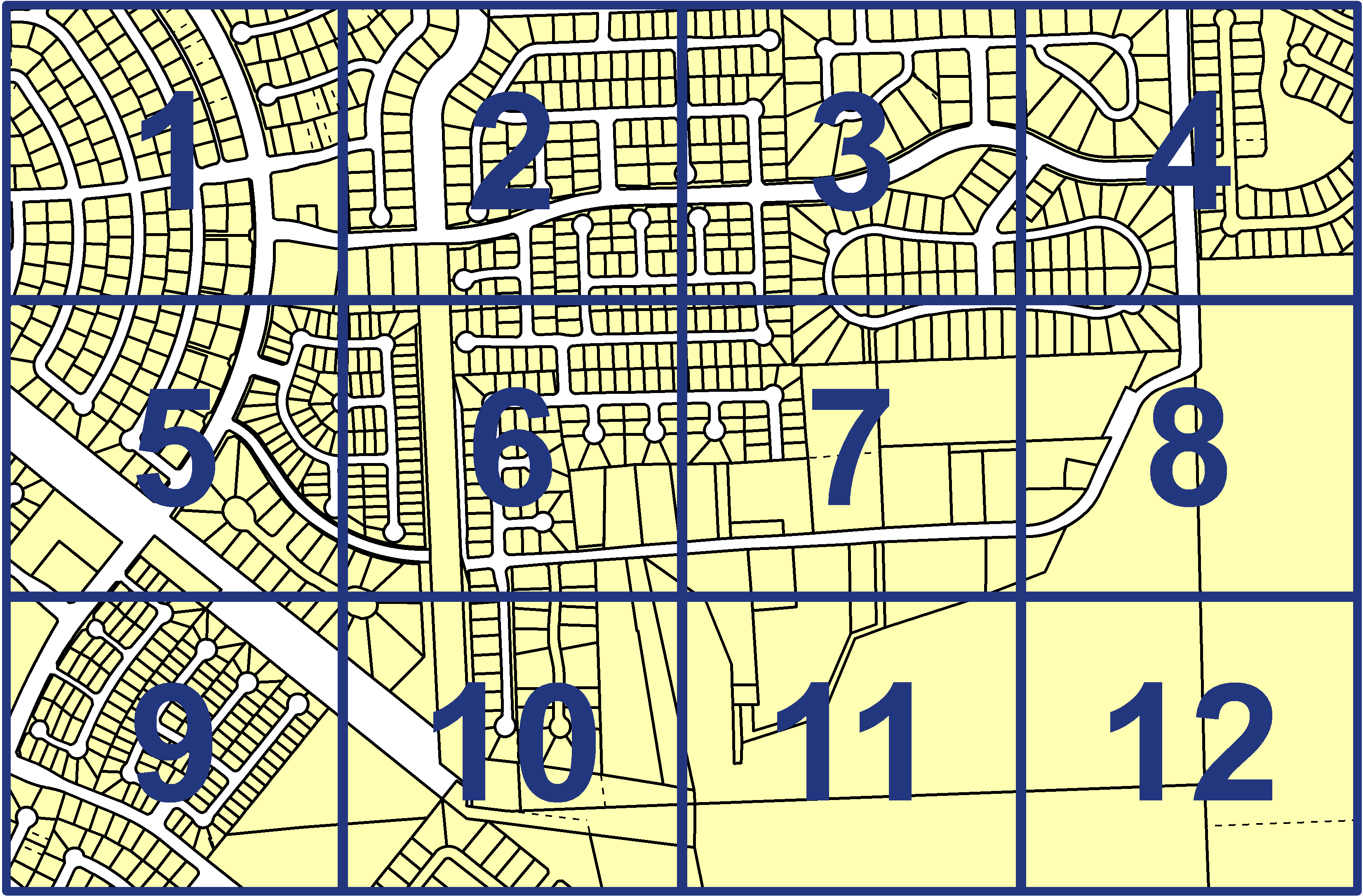 quarter facet map