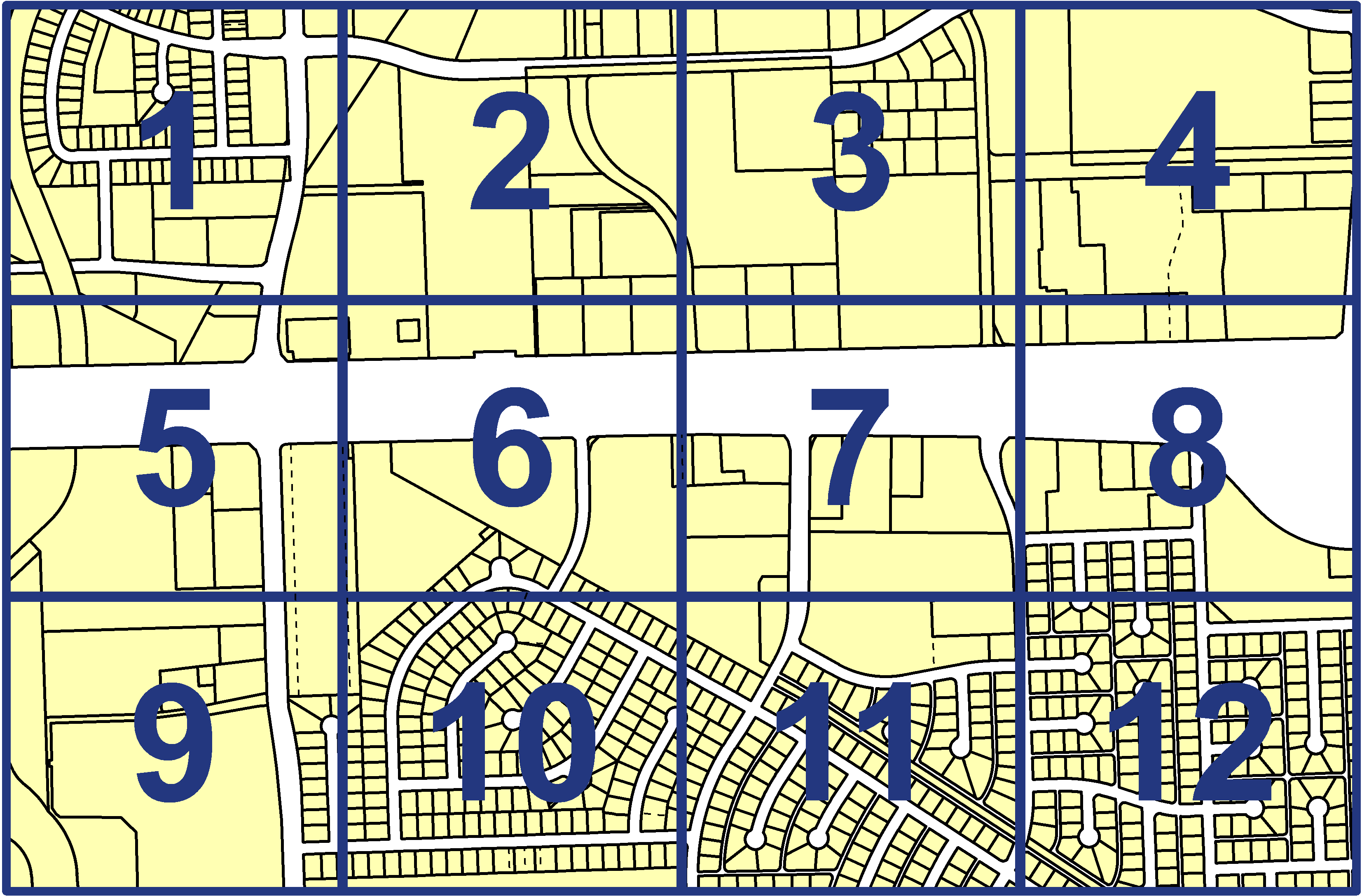 quarter facet map