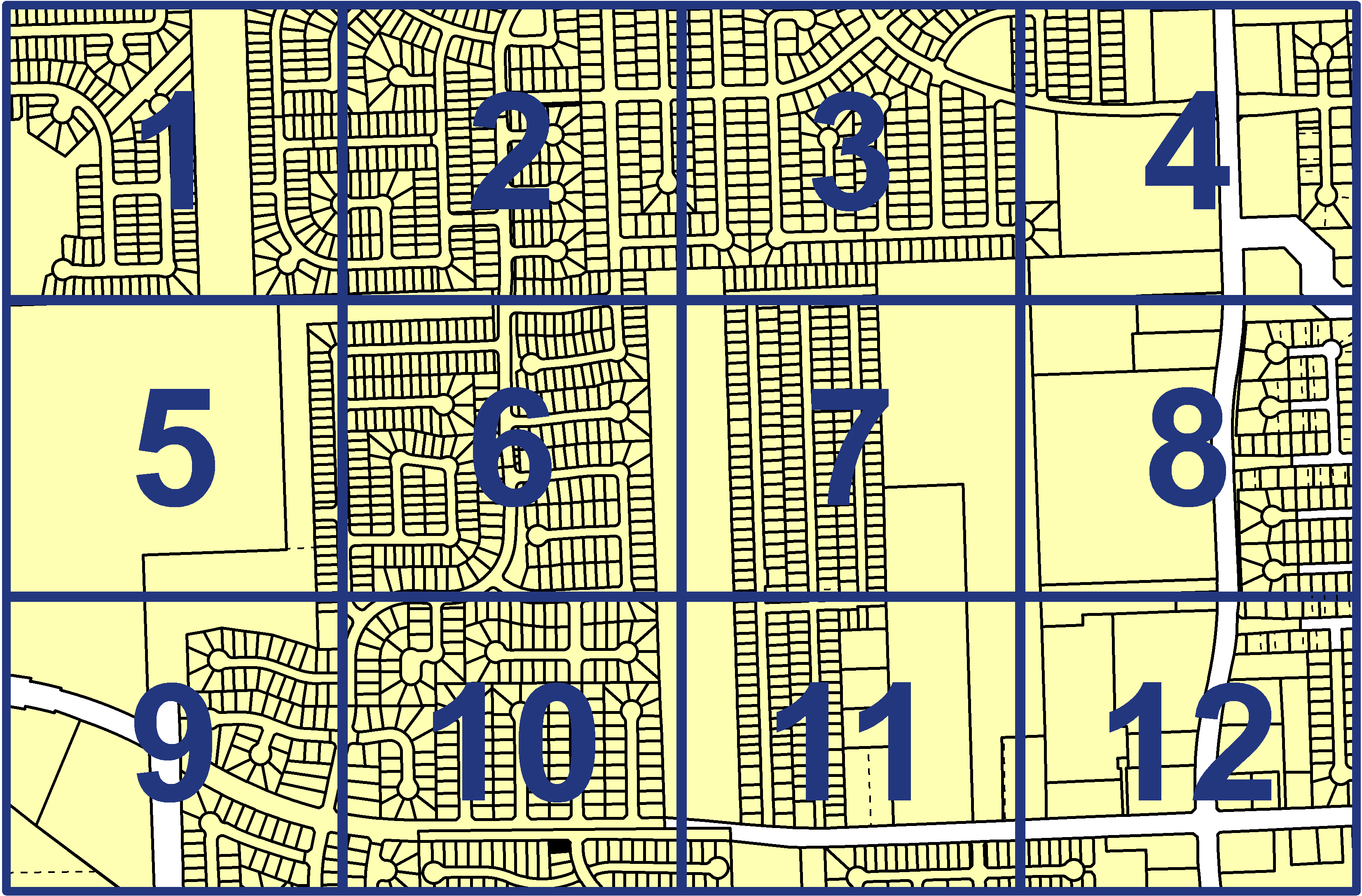 quarter facet map