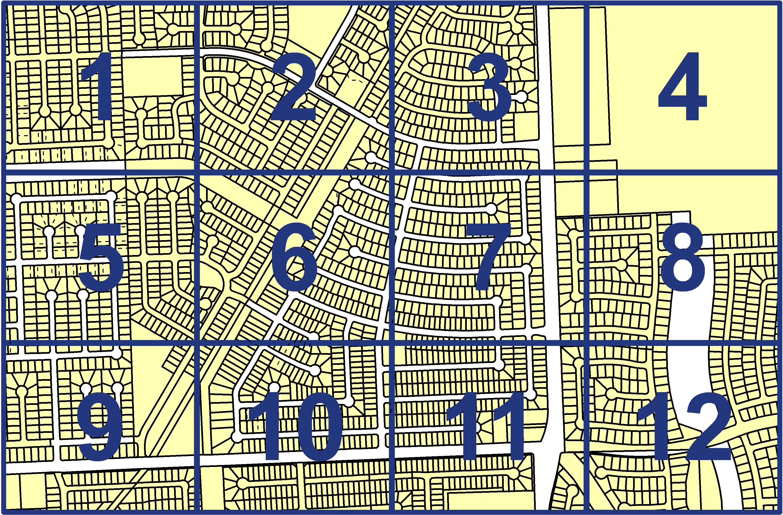 quarter facet map