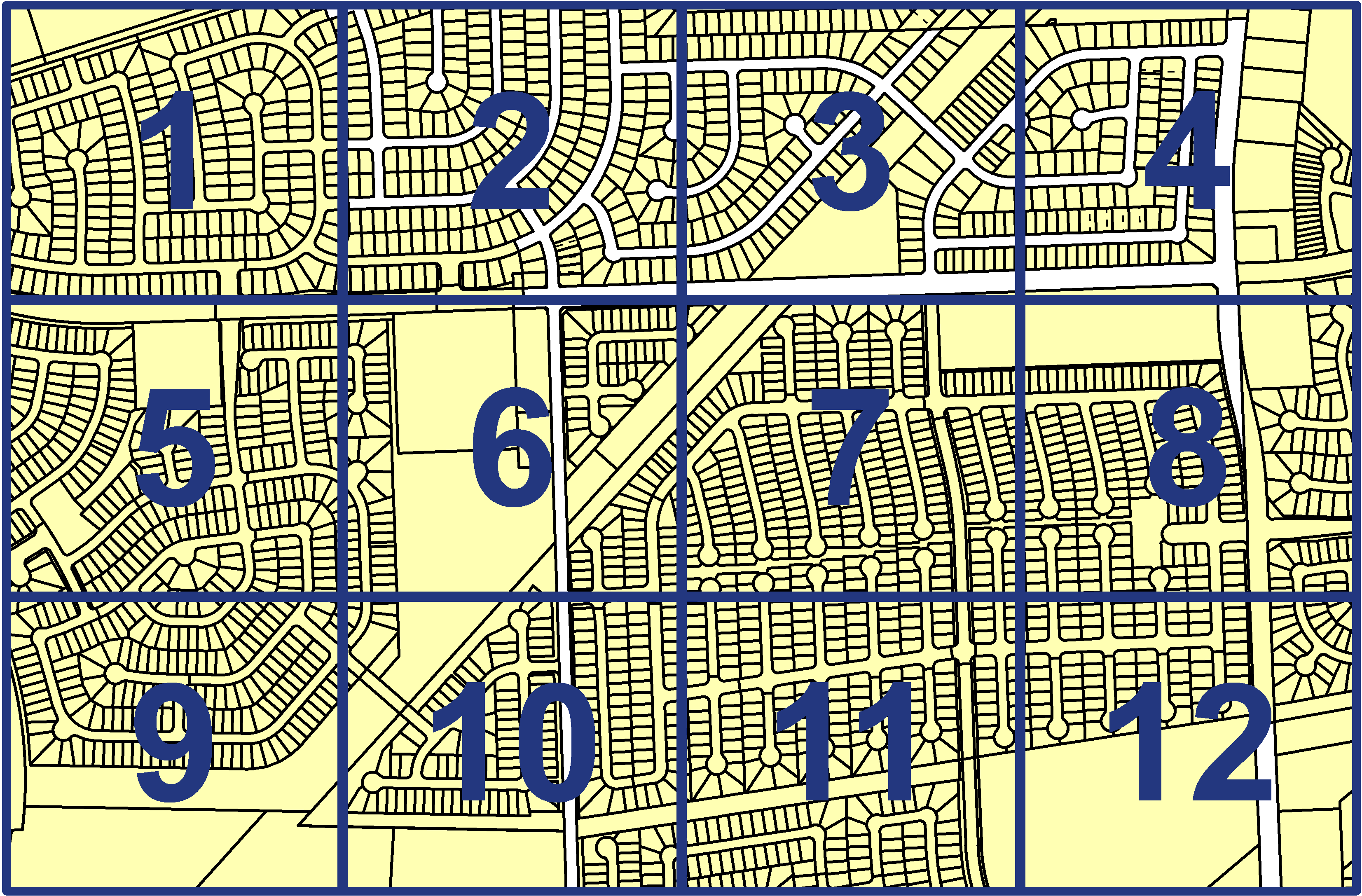 quarter facet map