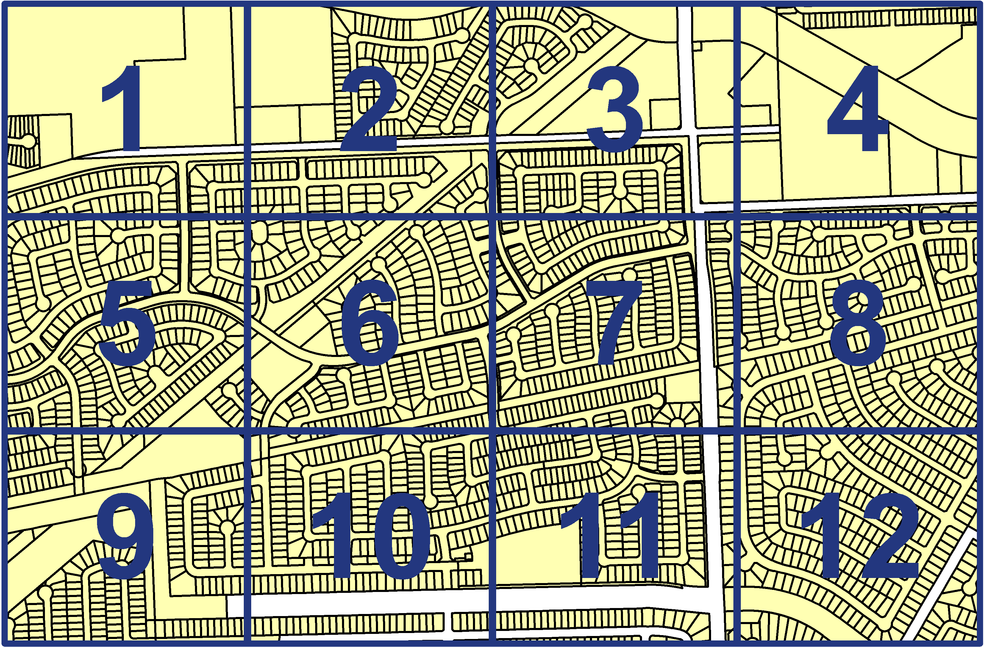 quarter facet map