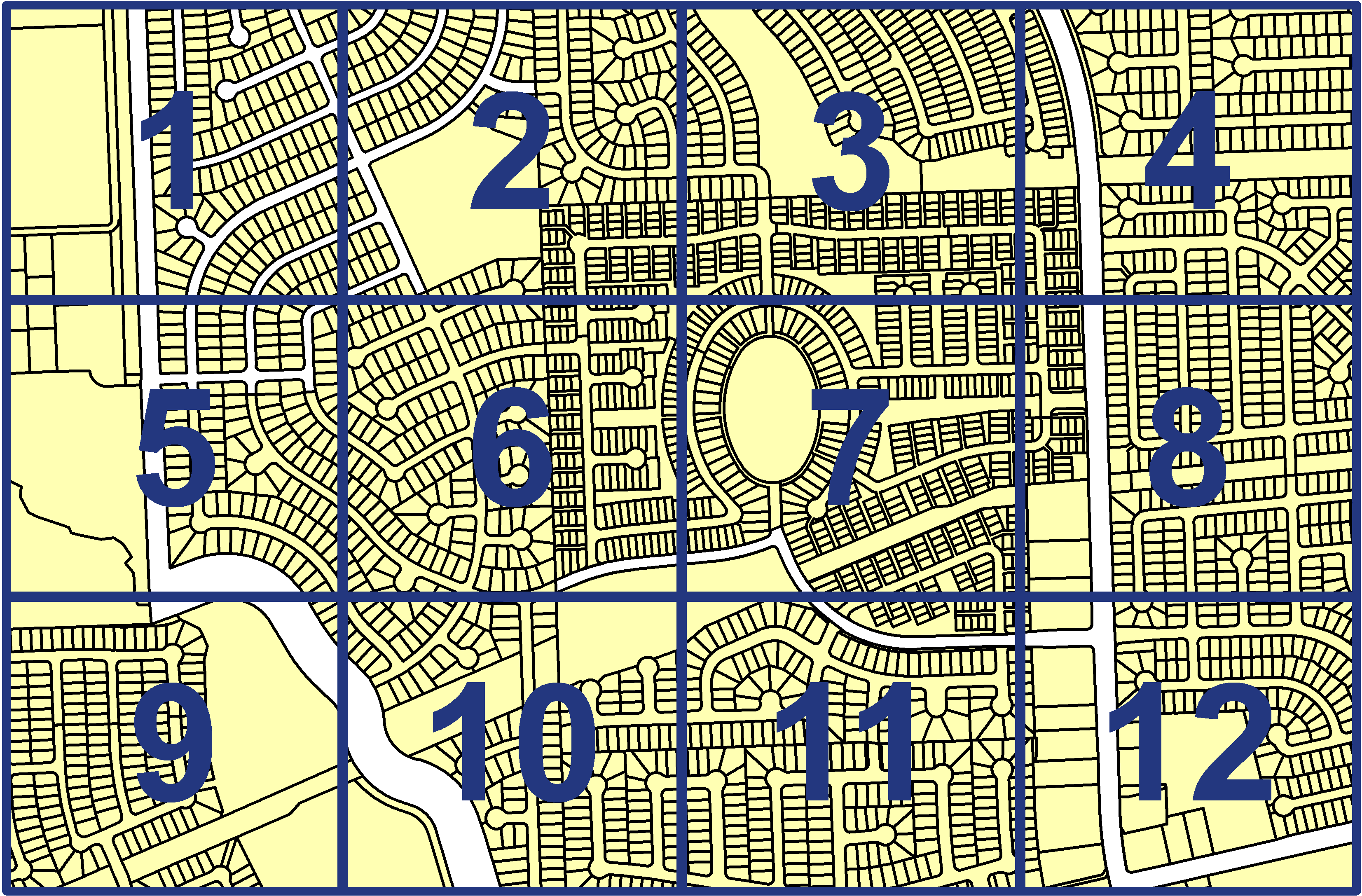 quarter facet map