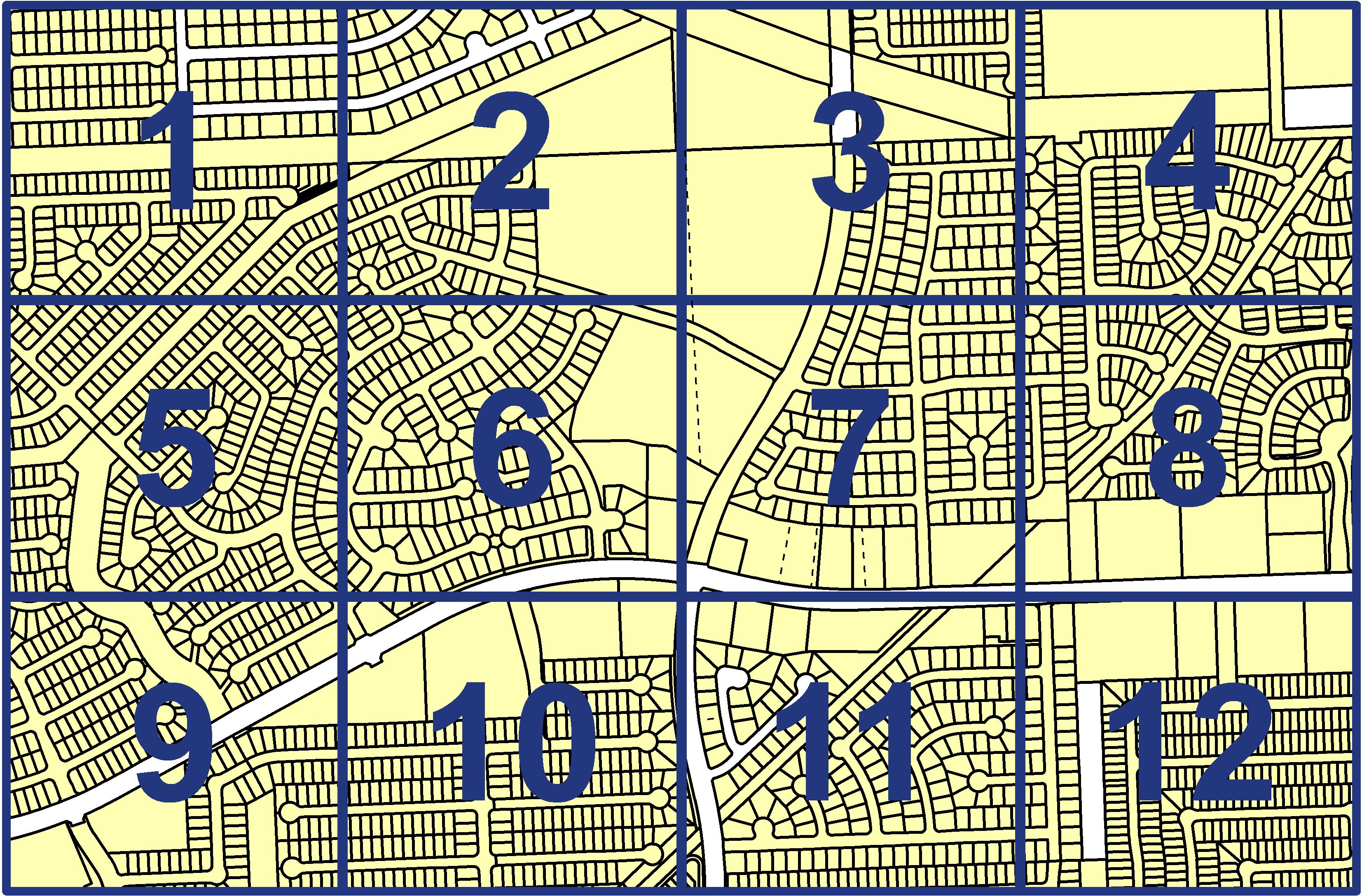 quarter facet map