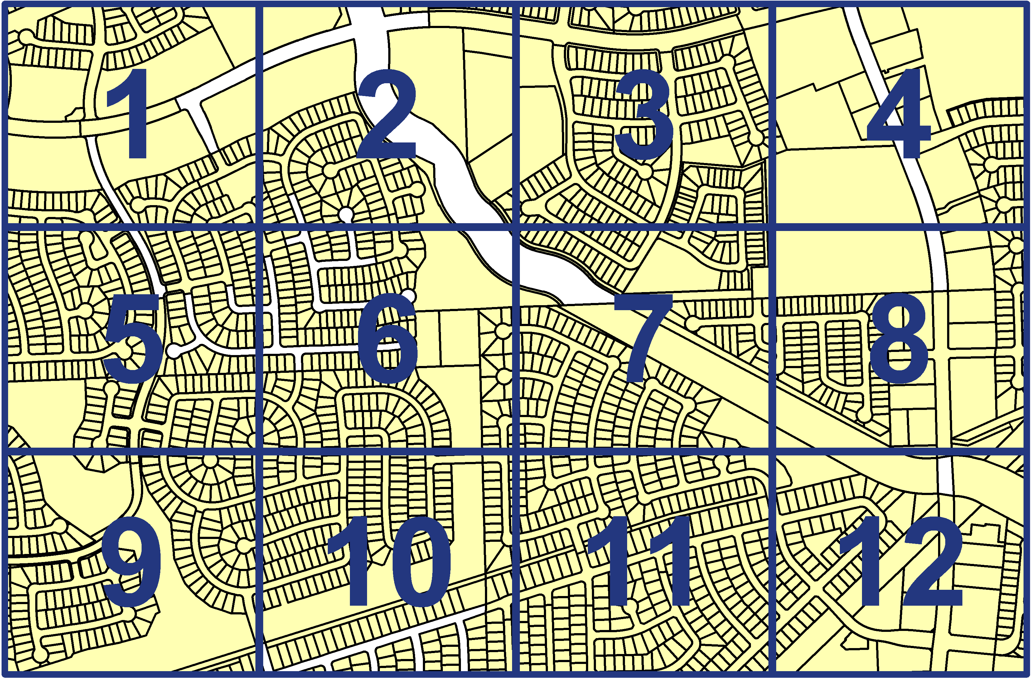 quarter facet map