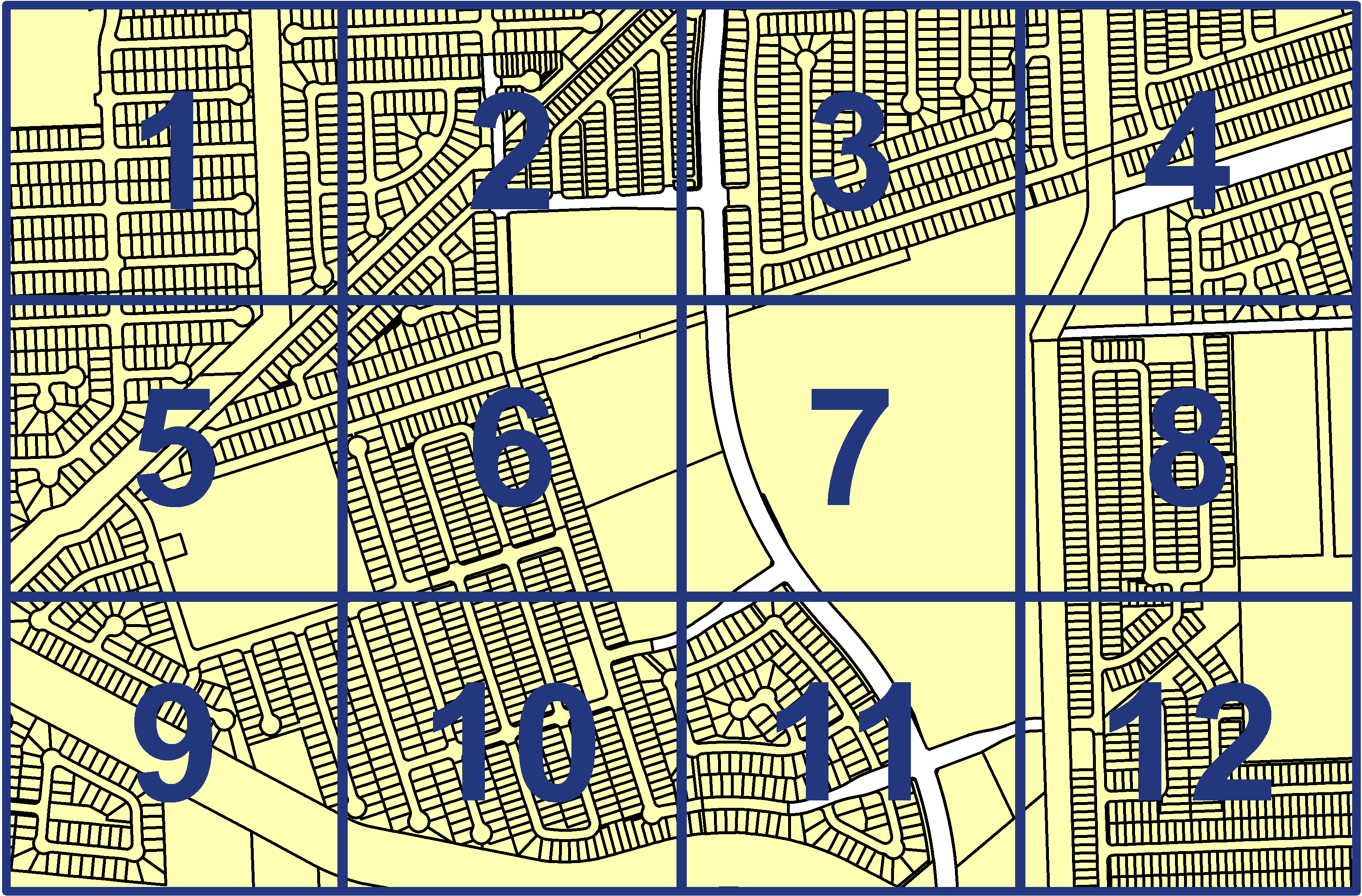 quarter facet map