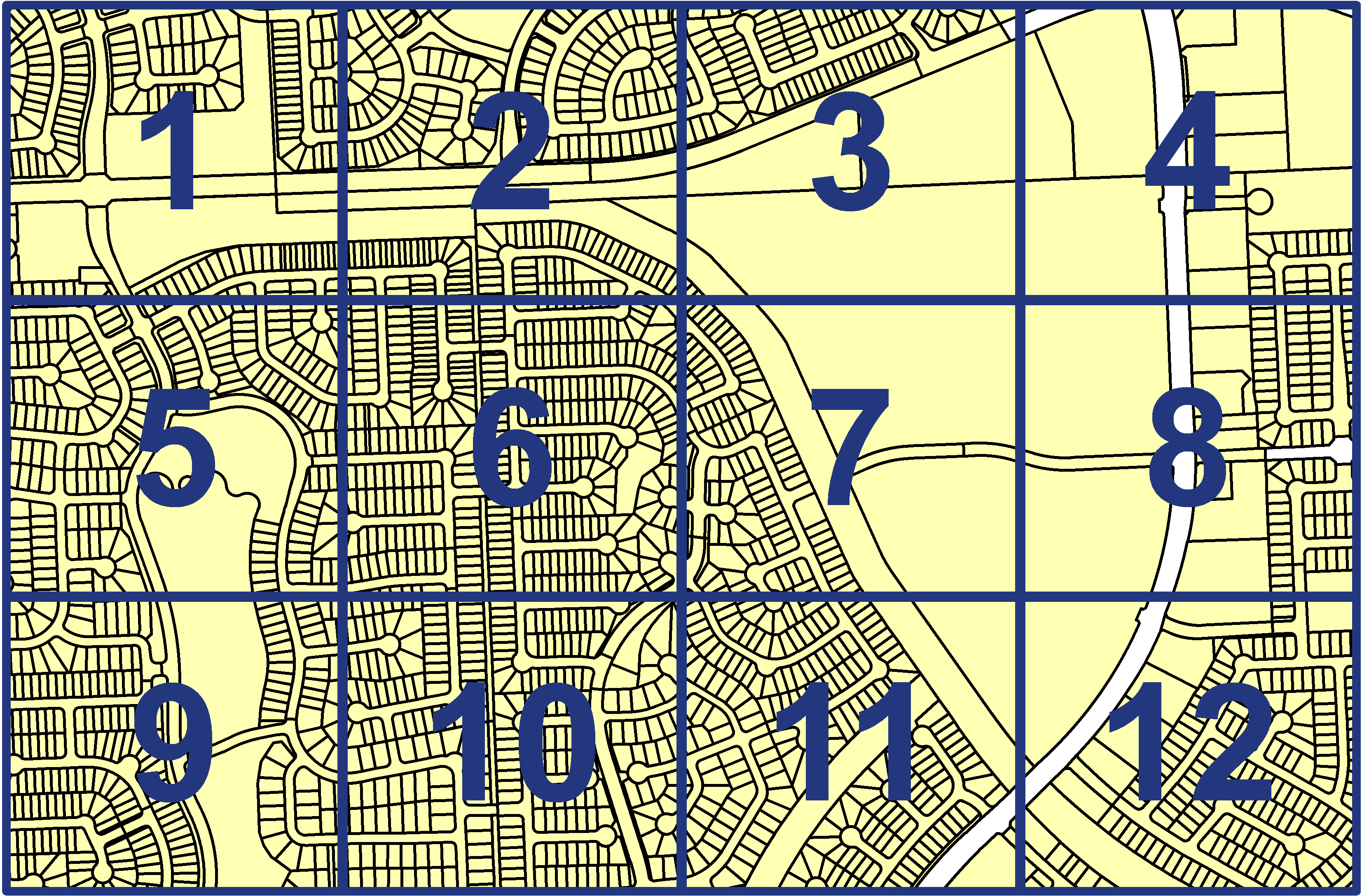 quarter facet map