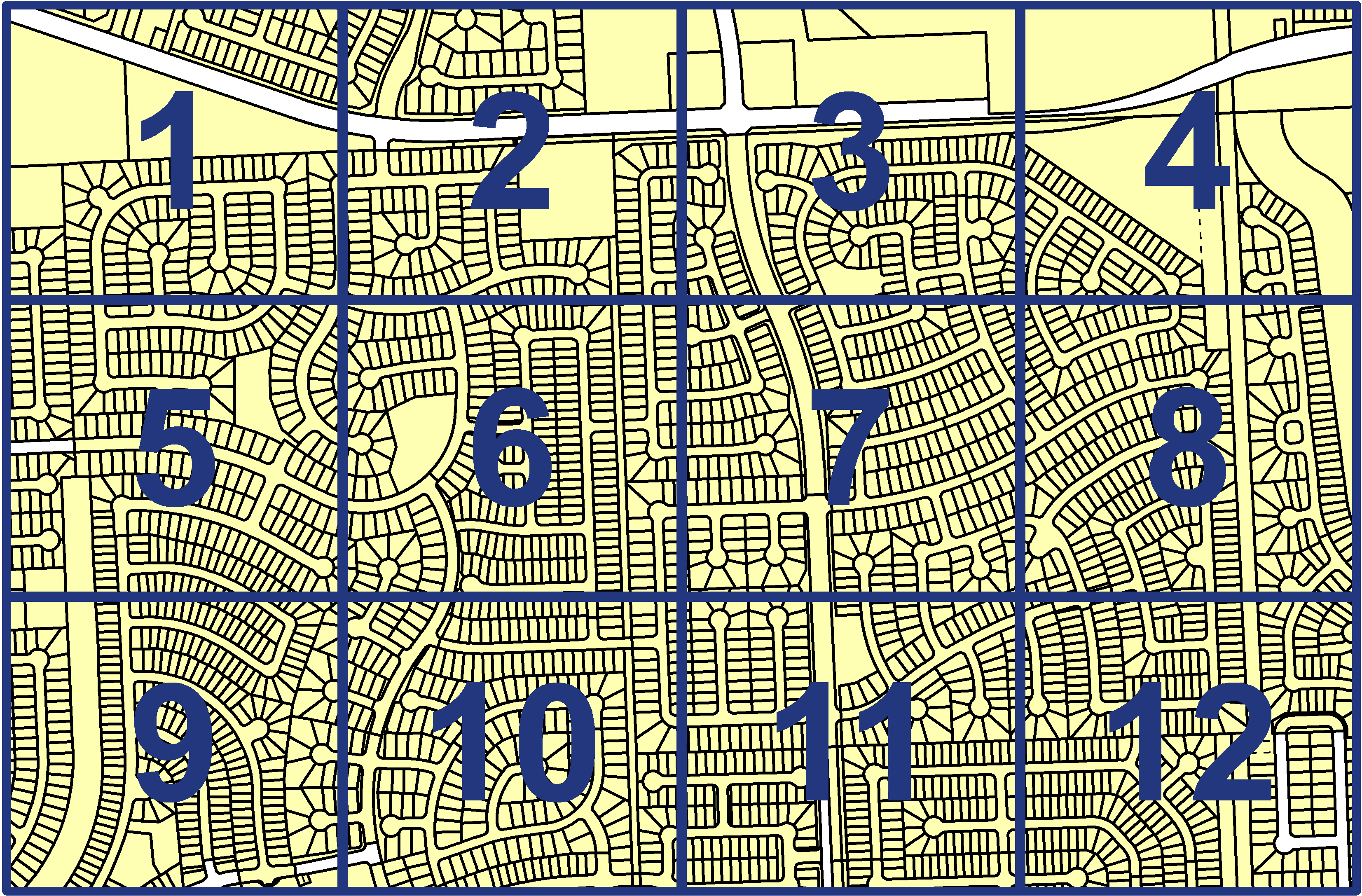 quarter facet map