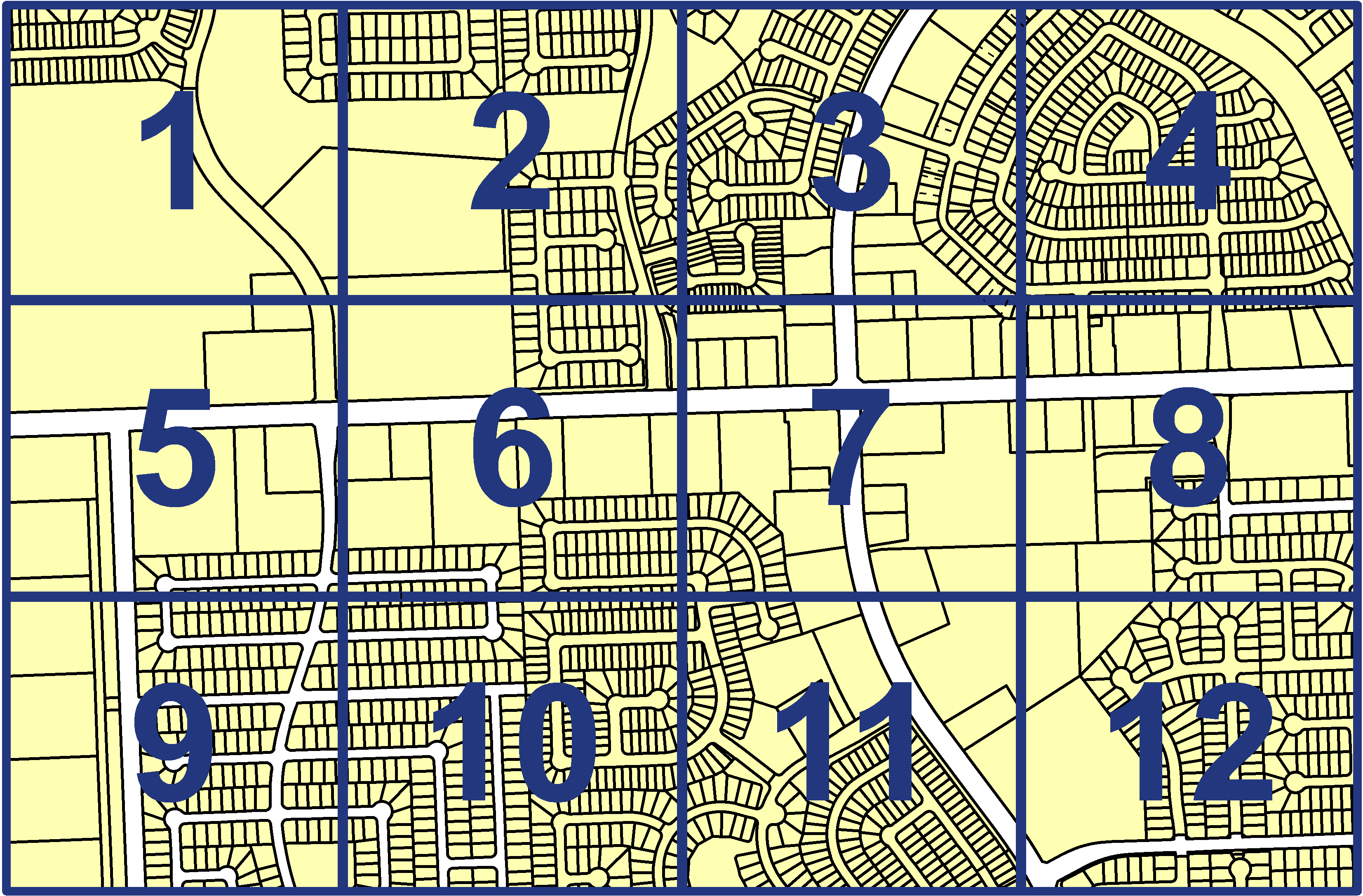 quarter facet map