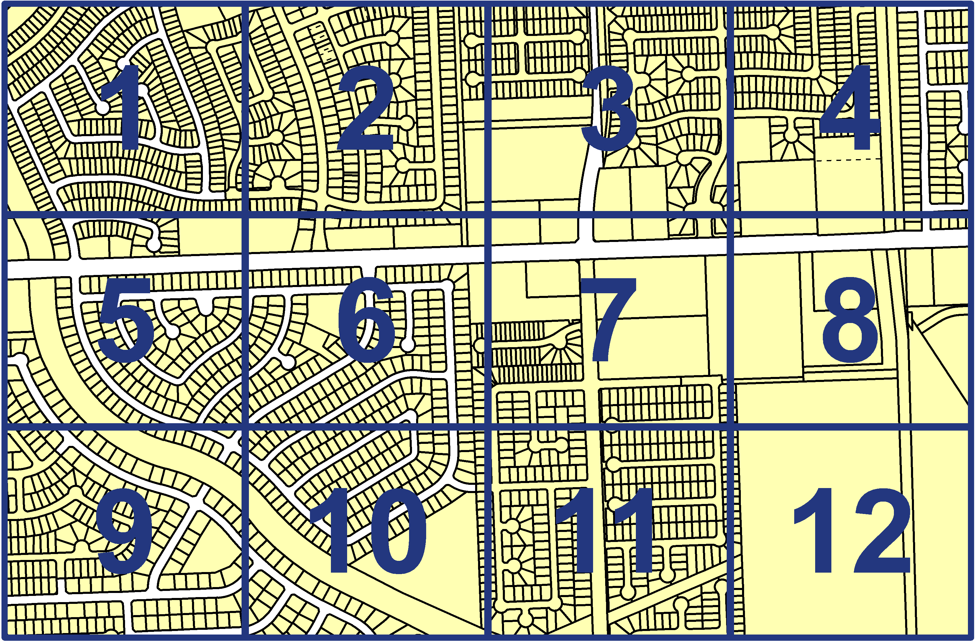 quarter facet map