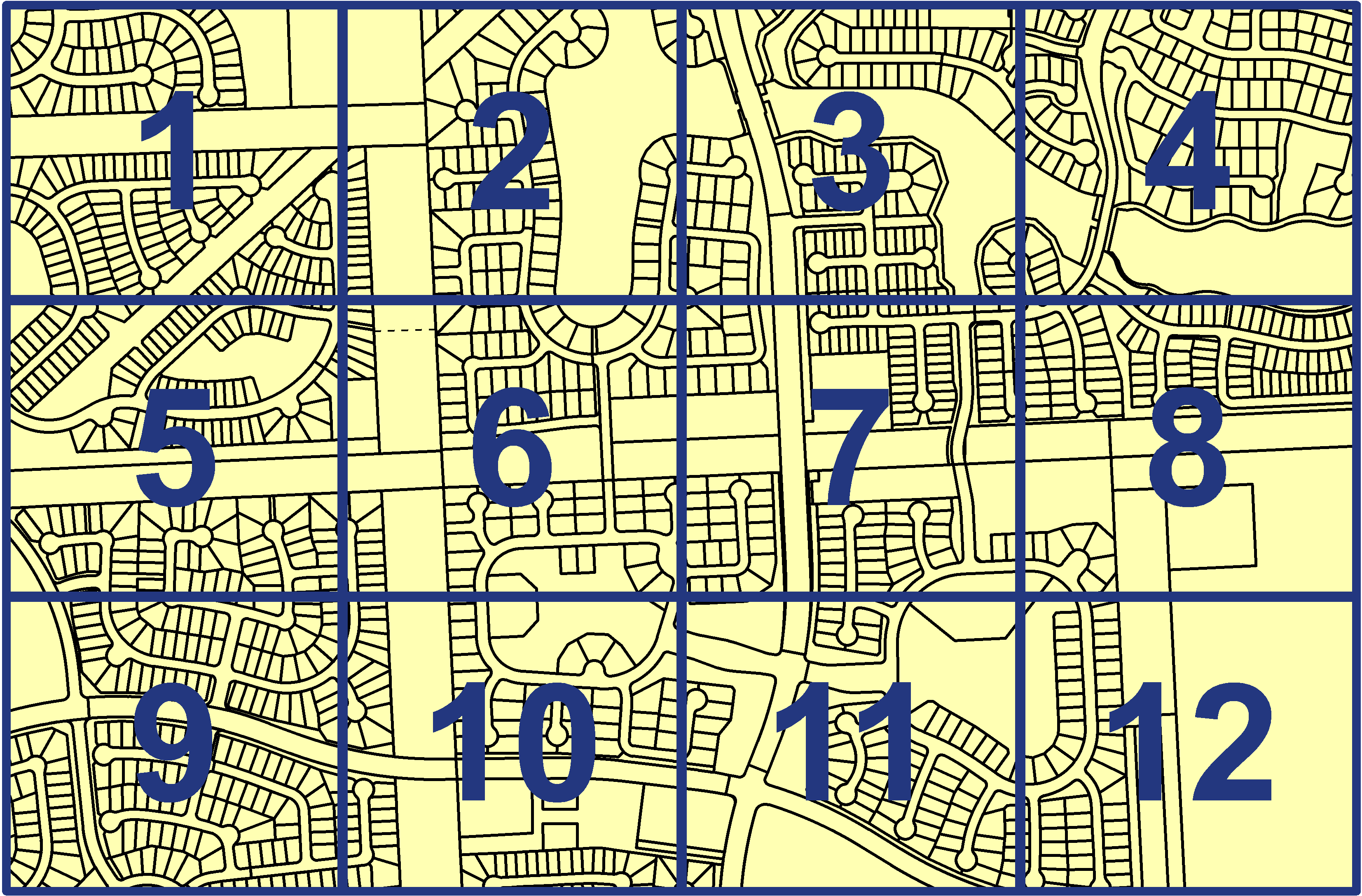 quarter facet map