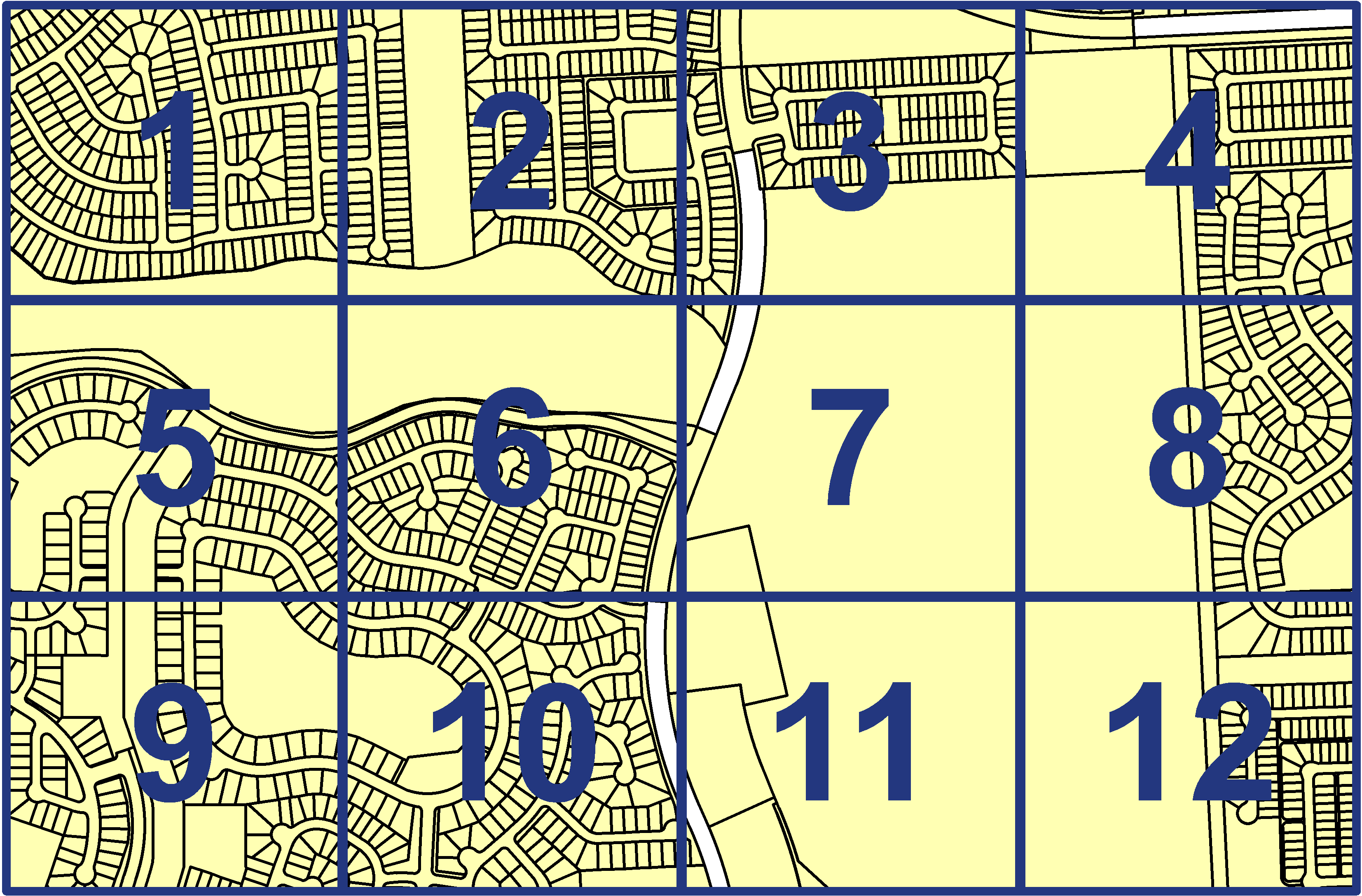 quarter facet map