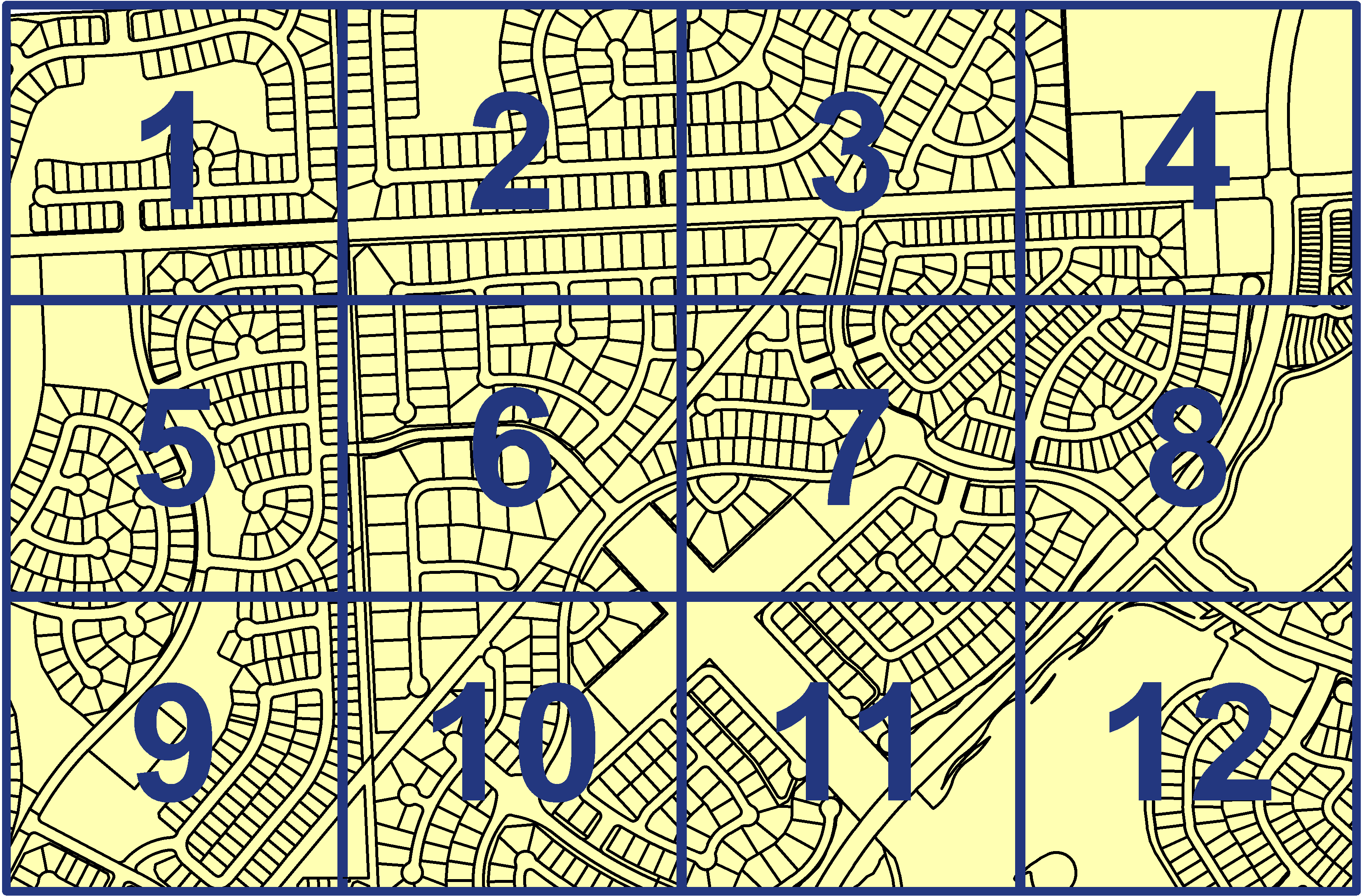 quarter facet map