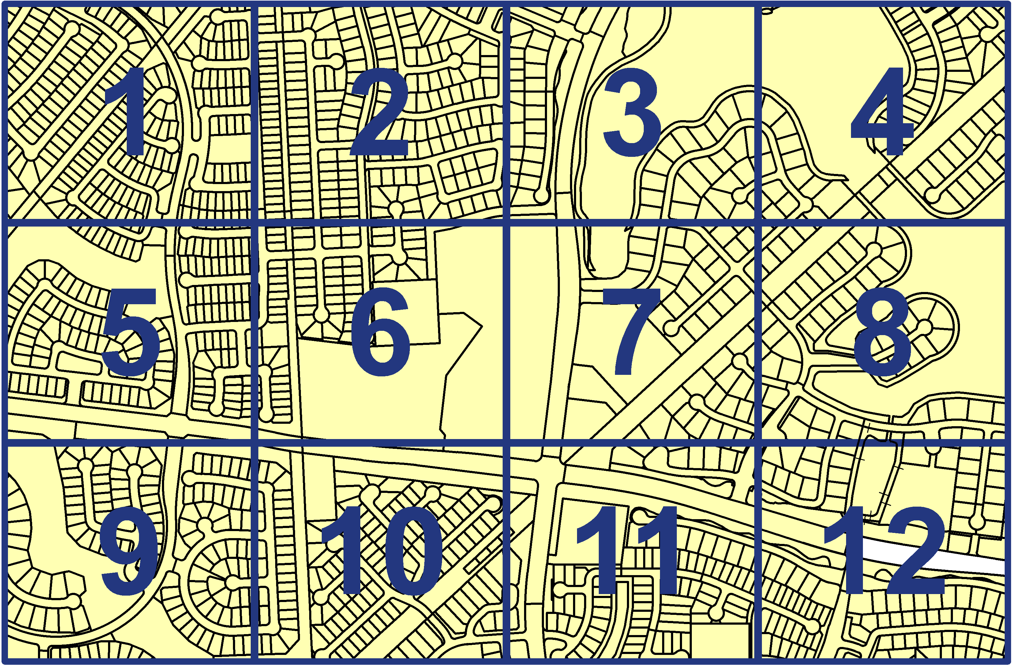 quarter facet map