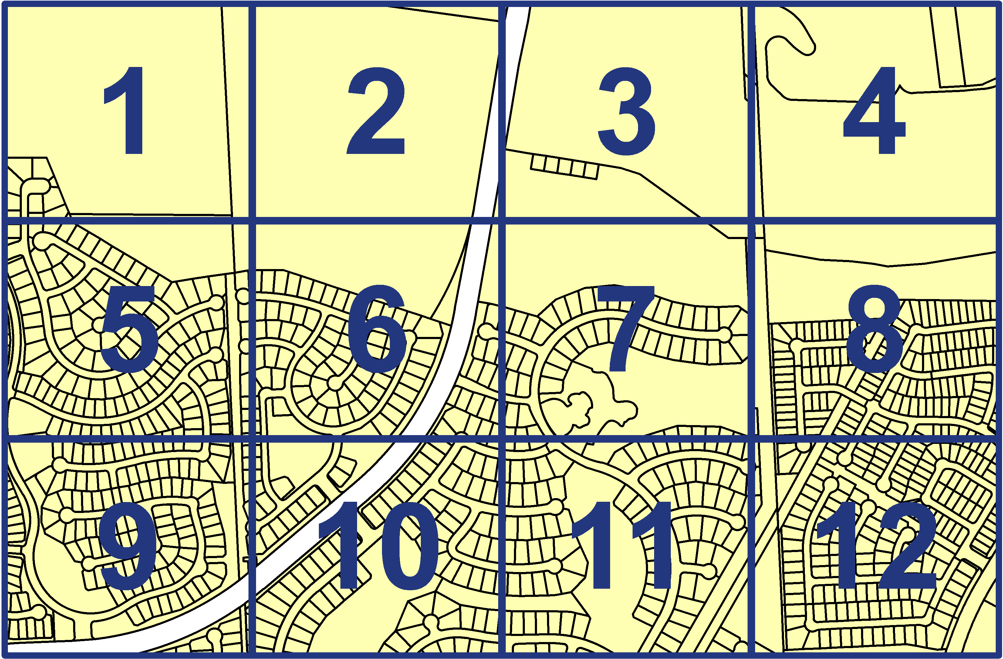 quarter facet map