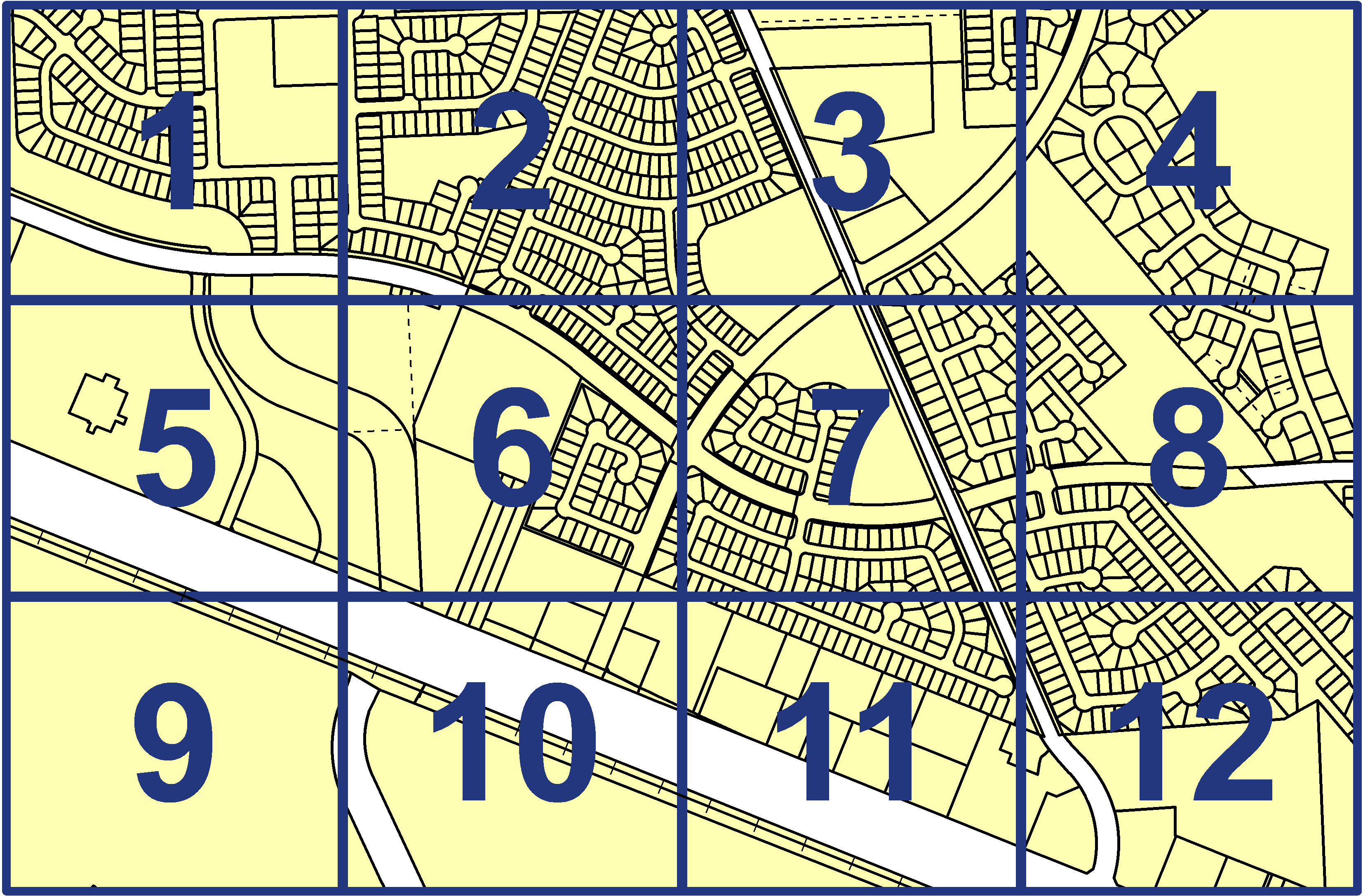 quarter facet map