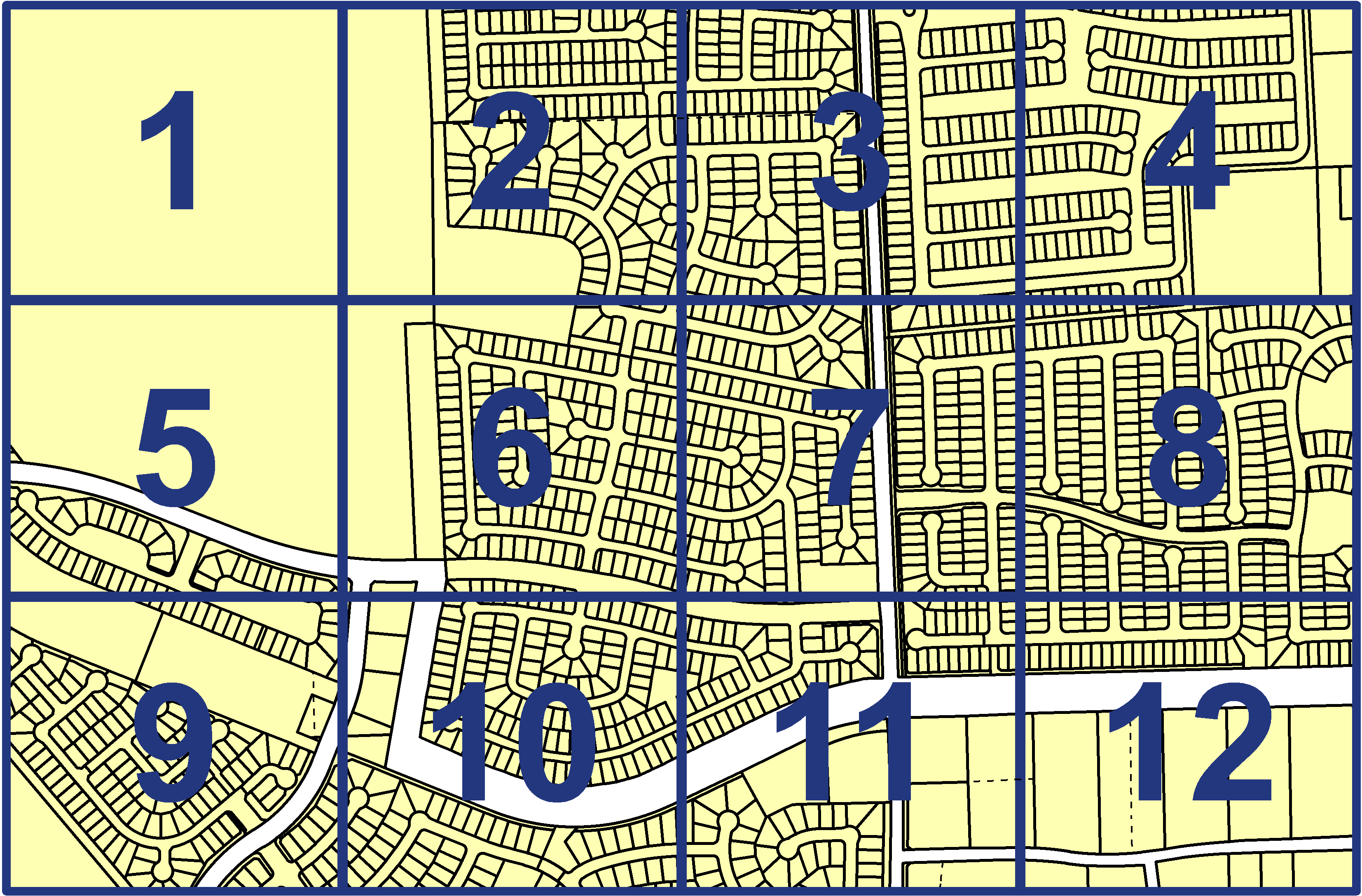 quarter facet map