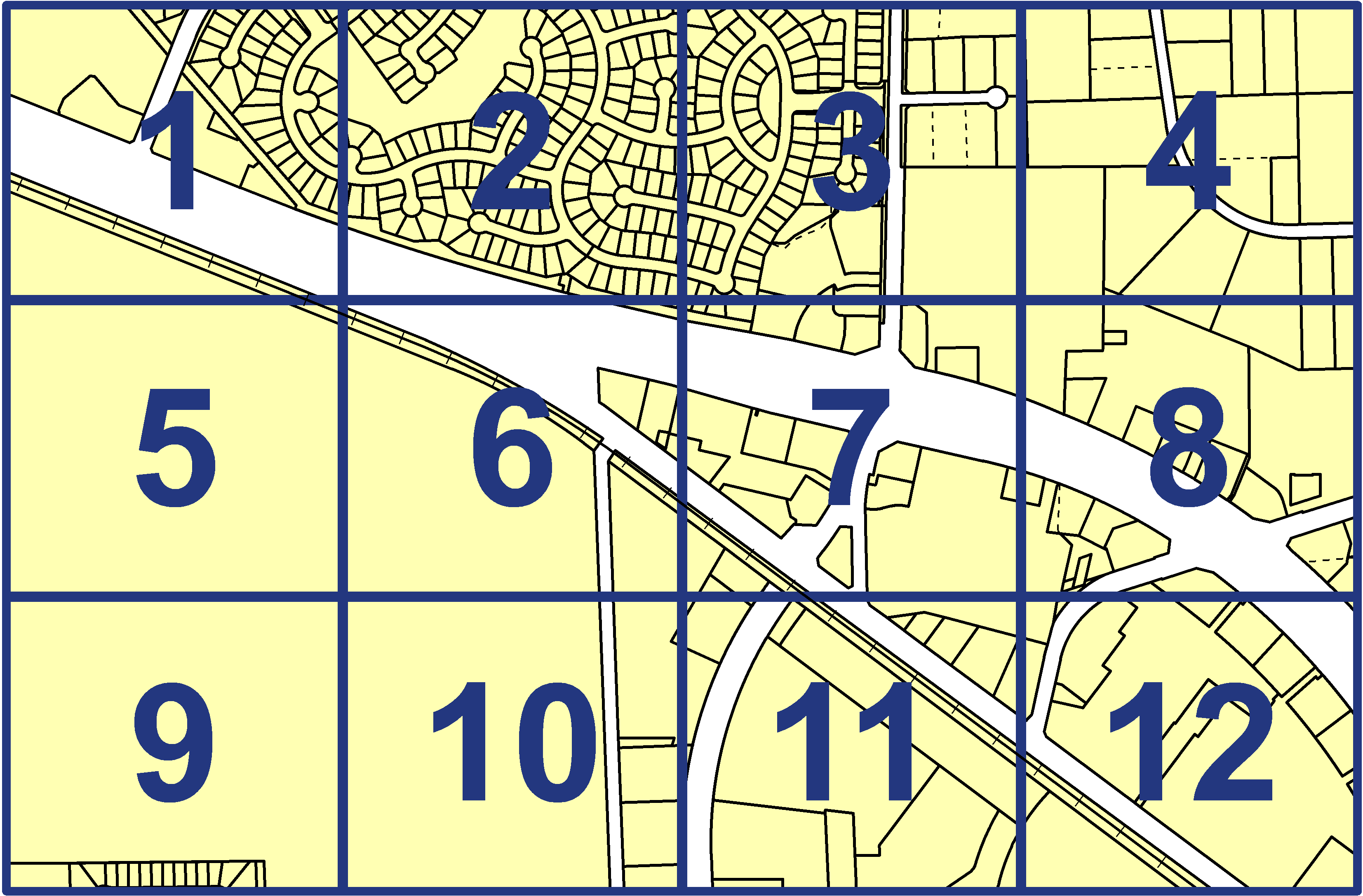 quarter facet map