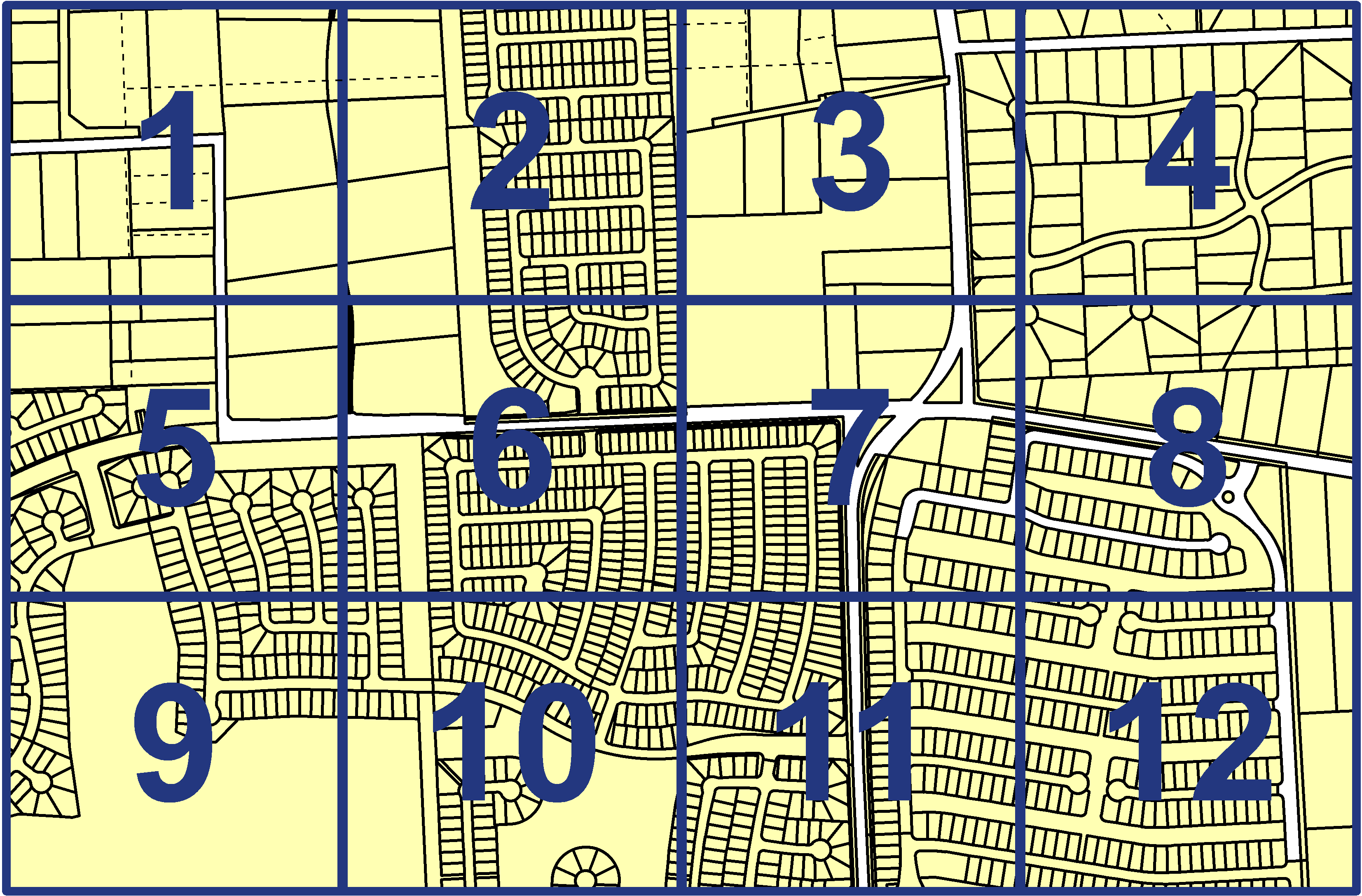 quarter facet map