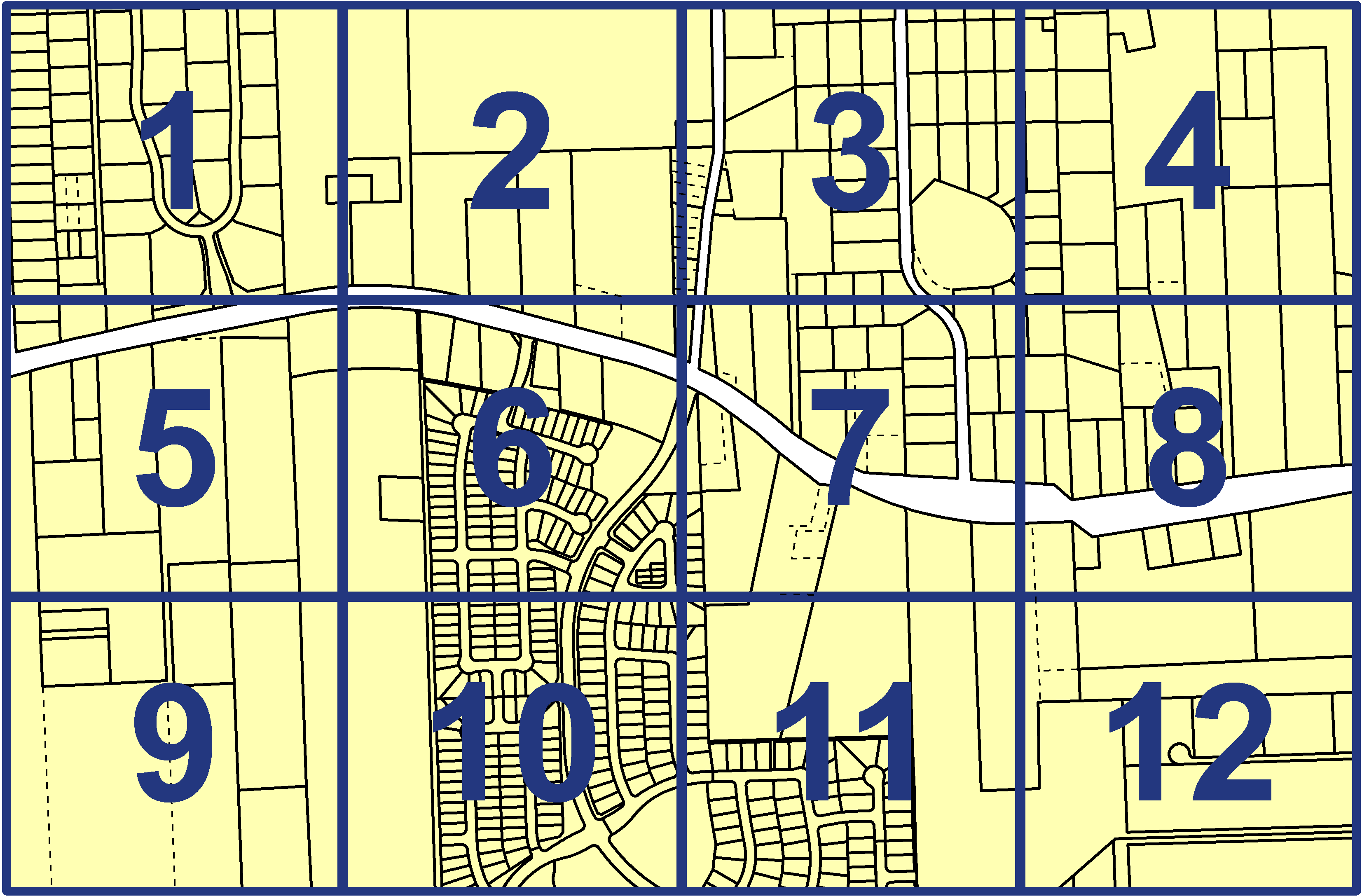 quarter facet map