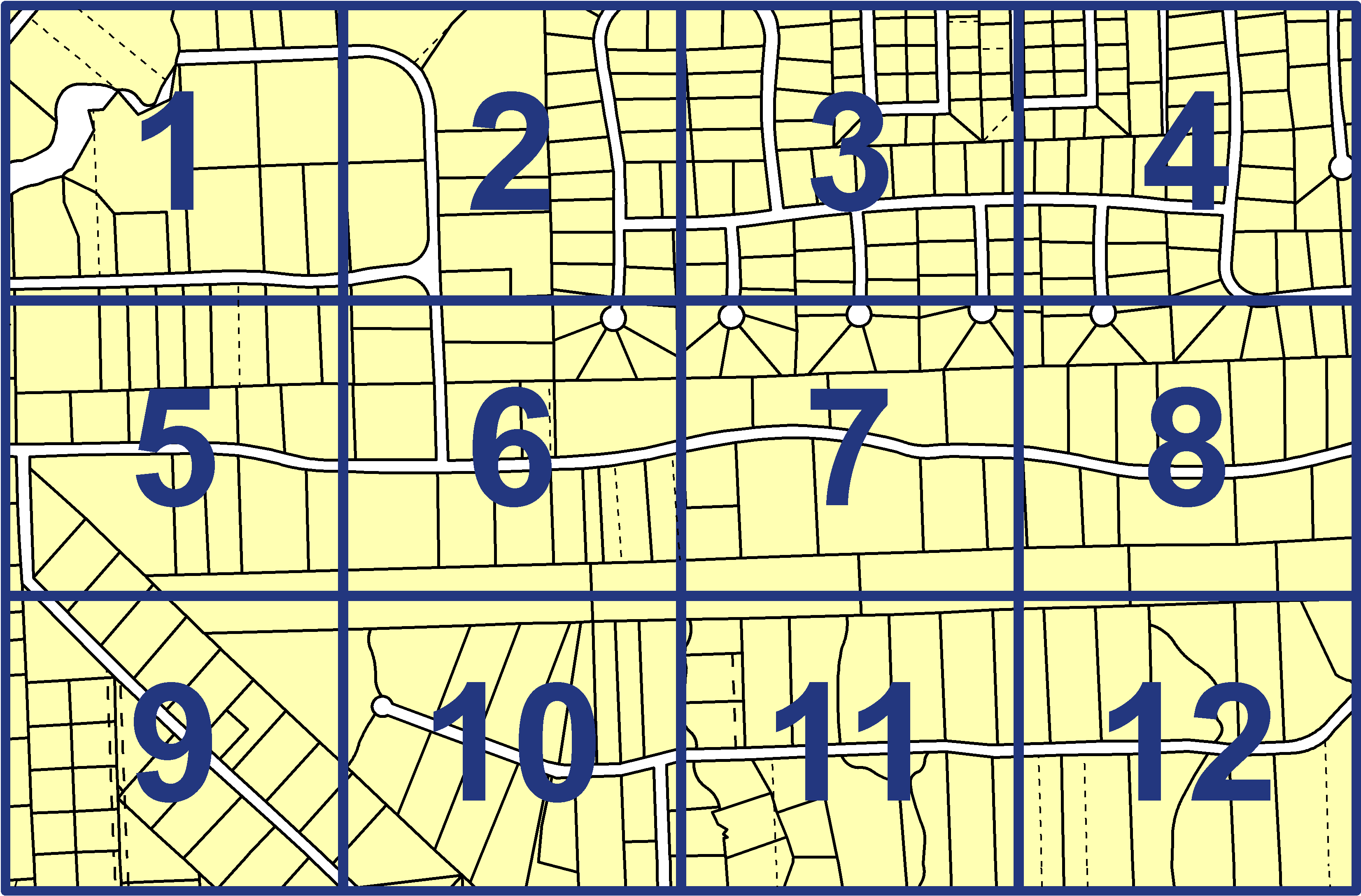 quarter facet map