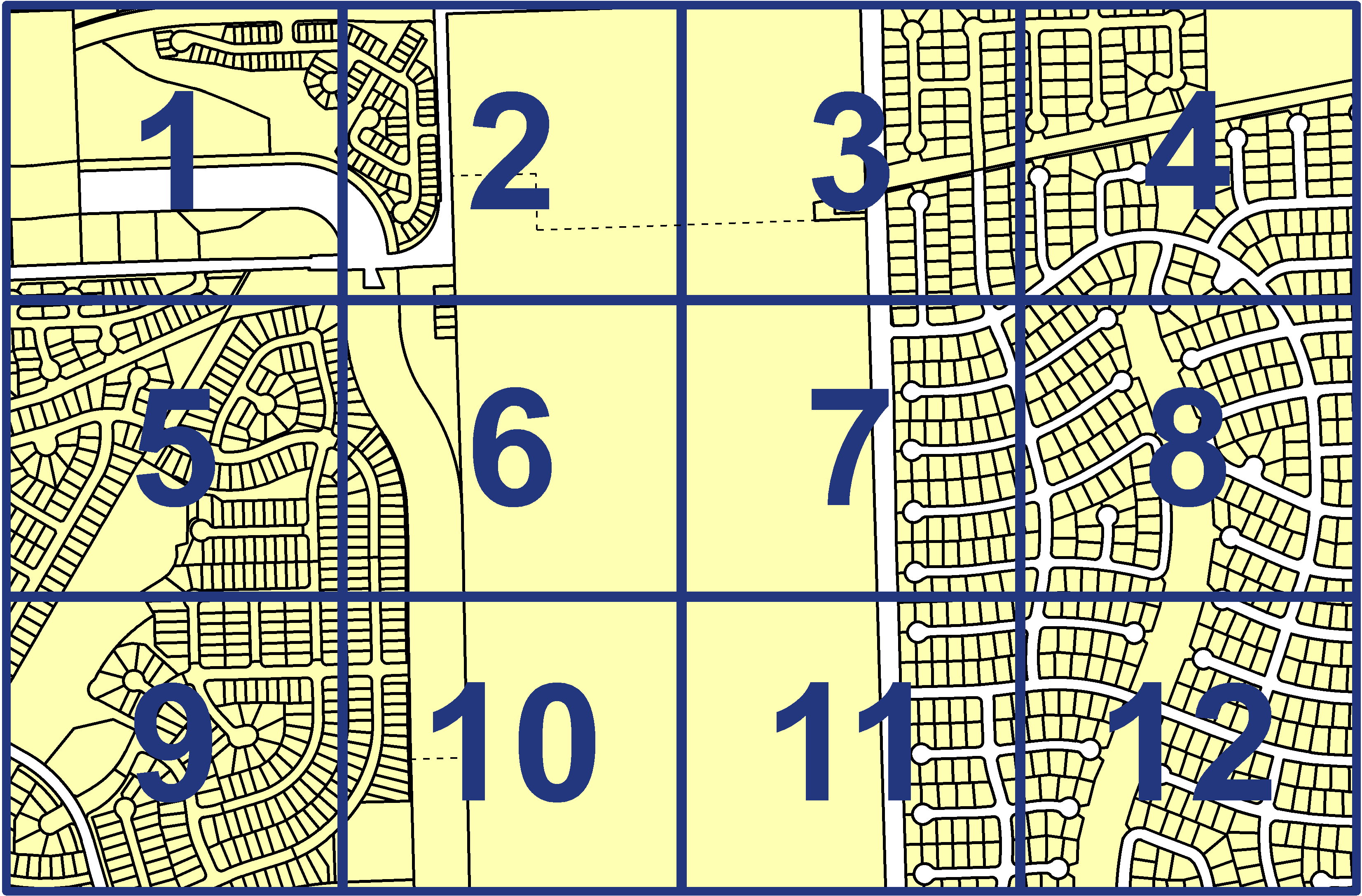 quarter facet map