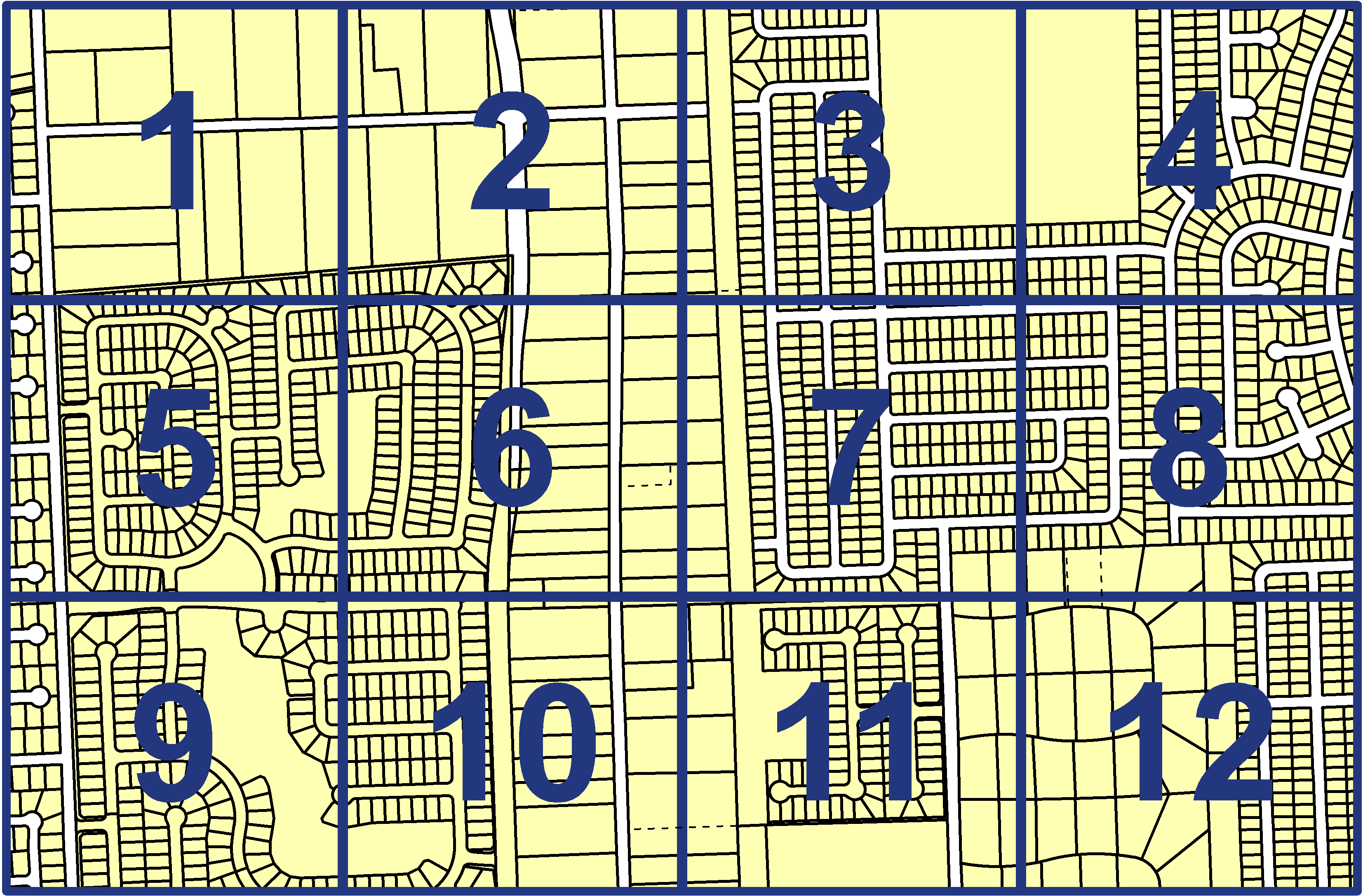 quarter facet map