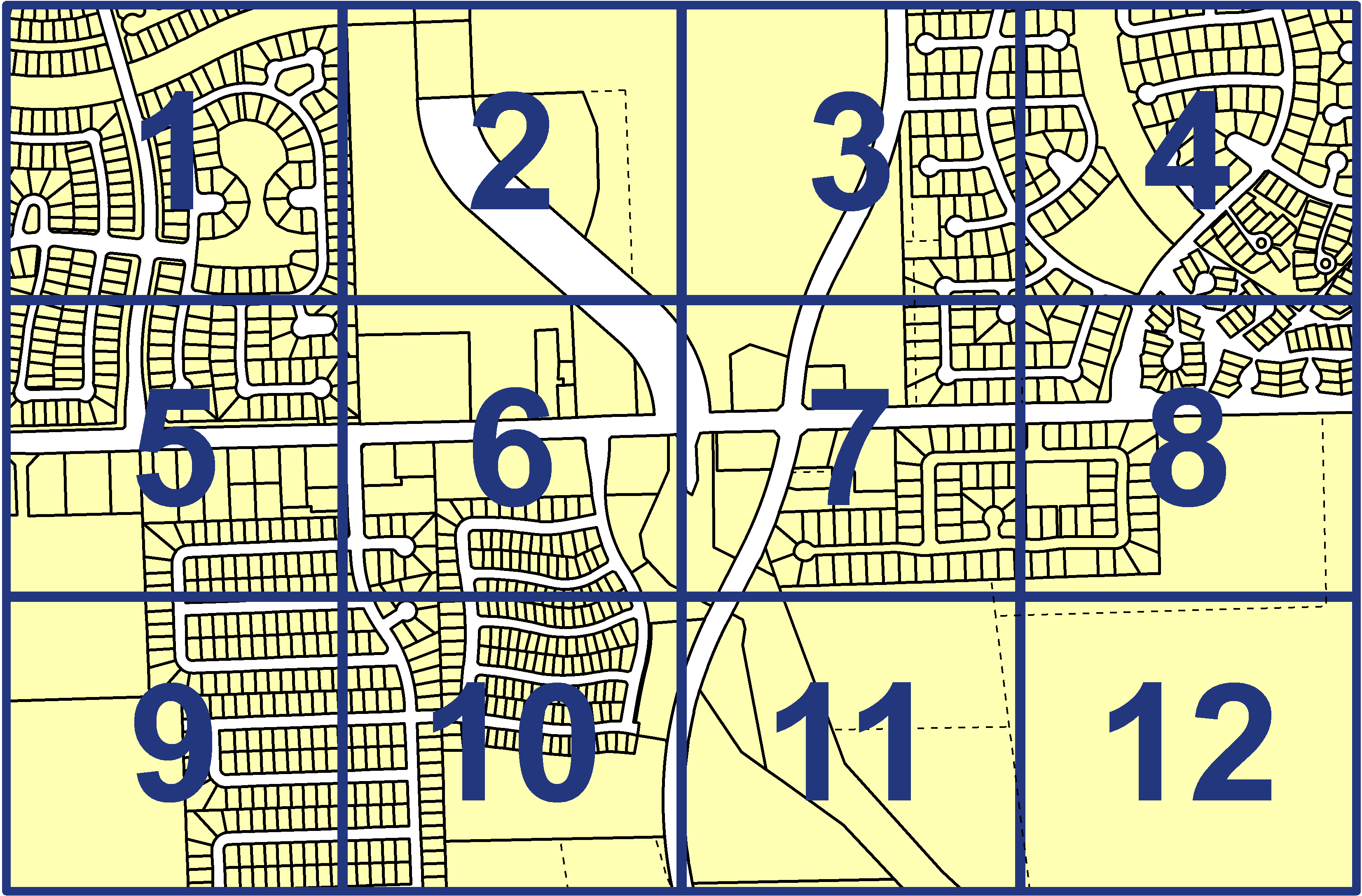 quarter facet map