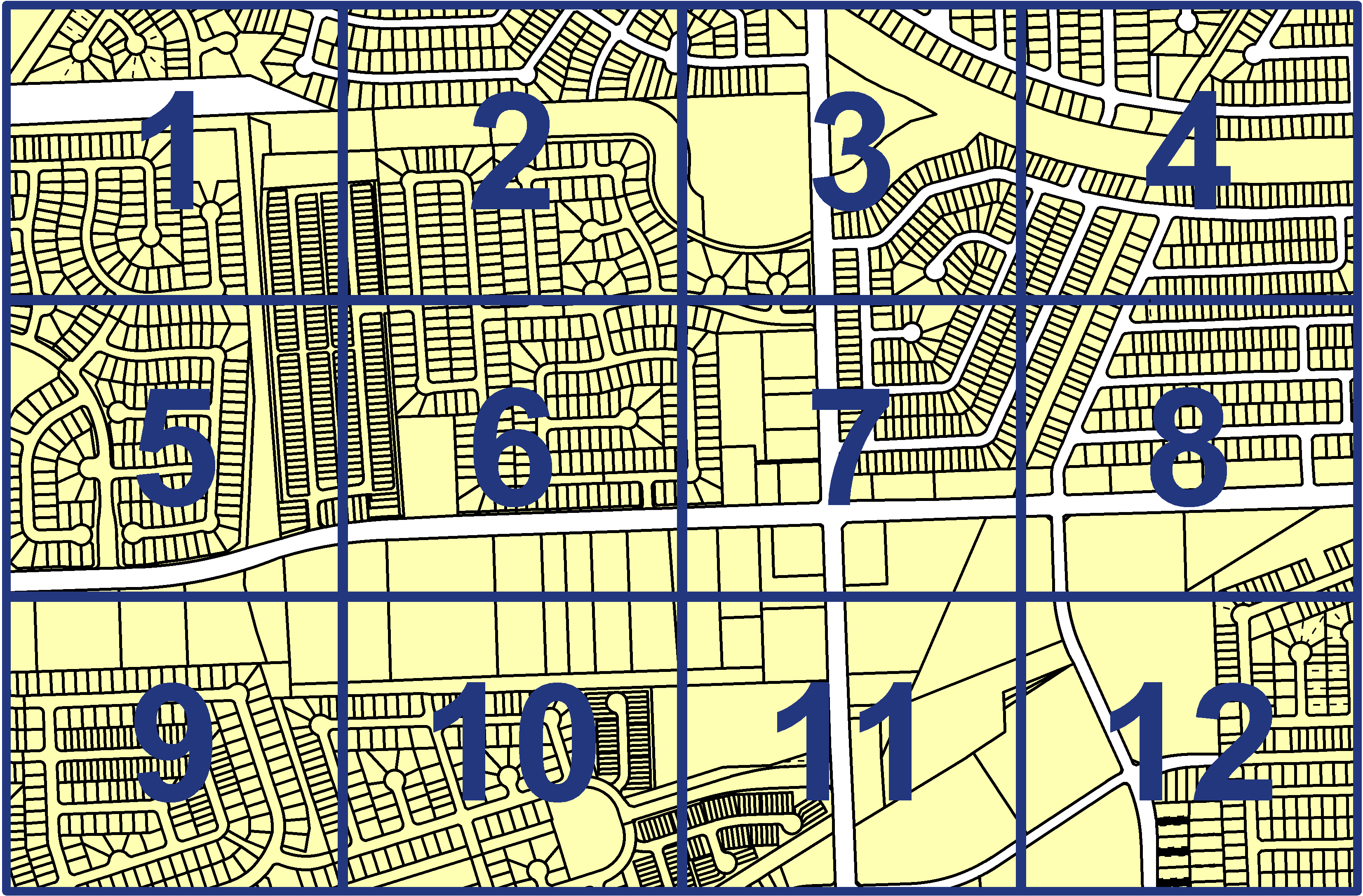 quarter facet map