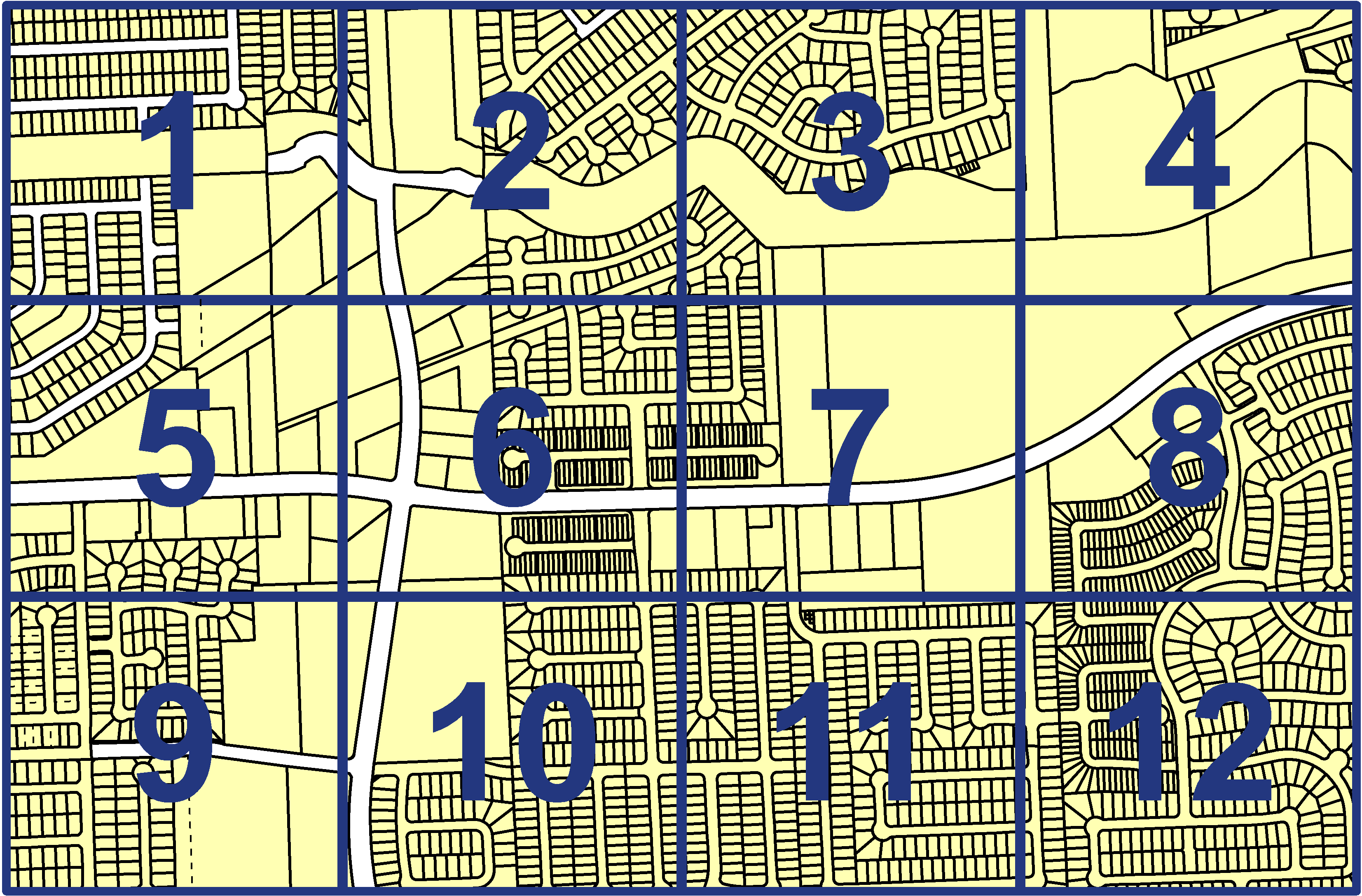 quarter facet map